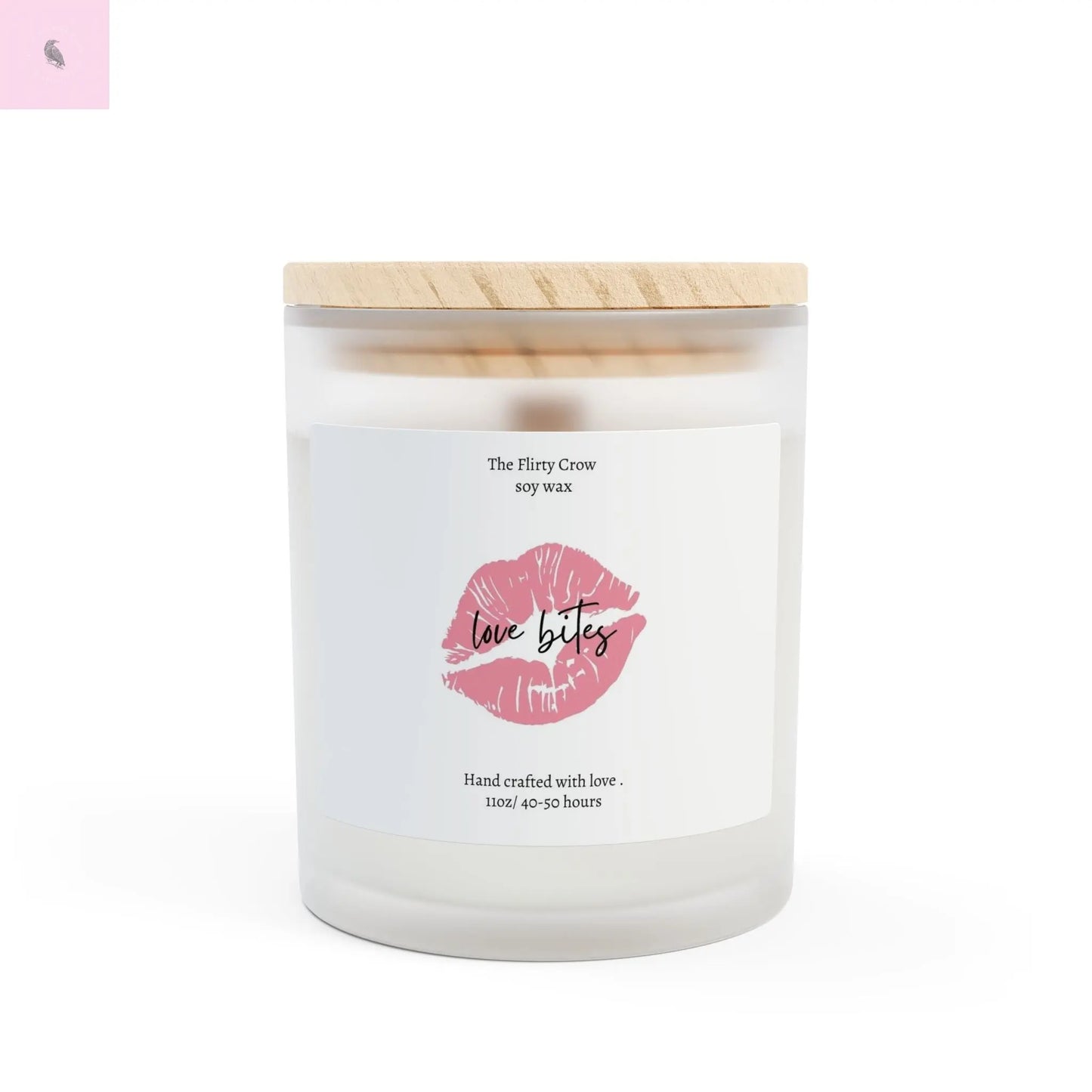 Love Bites scented soy wax candle. the flirty crow