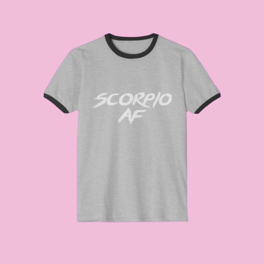 Scorpio Star Sign Ringer T-Shirt the flirty crow