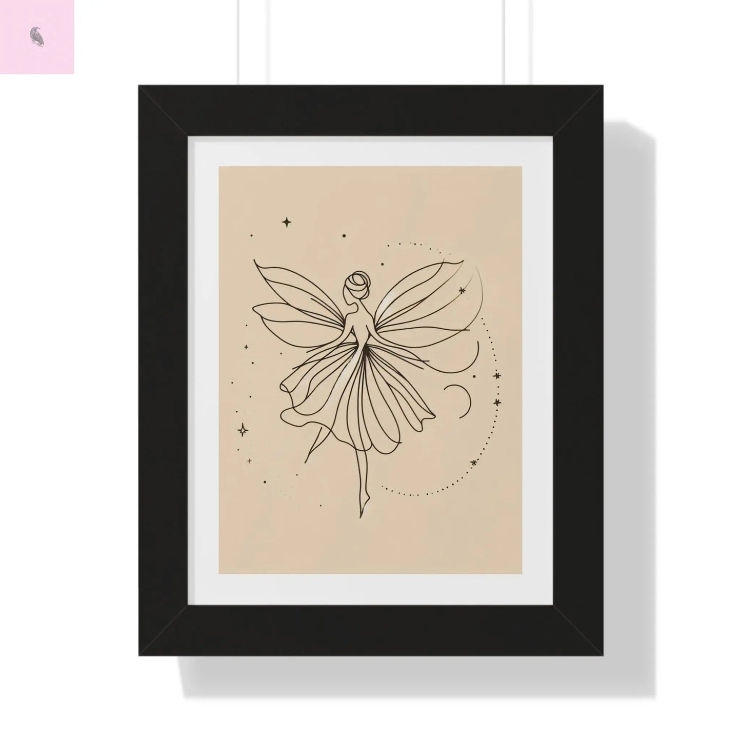 Whimsical Fairy Framed Vertical wall art - Enchanting Home Decor for fairy Lovers - The flirty crow