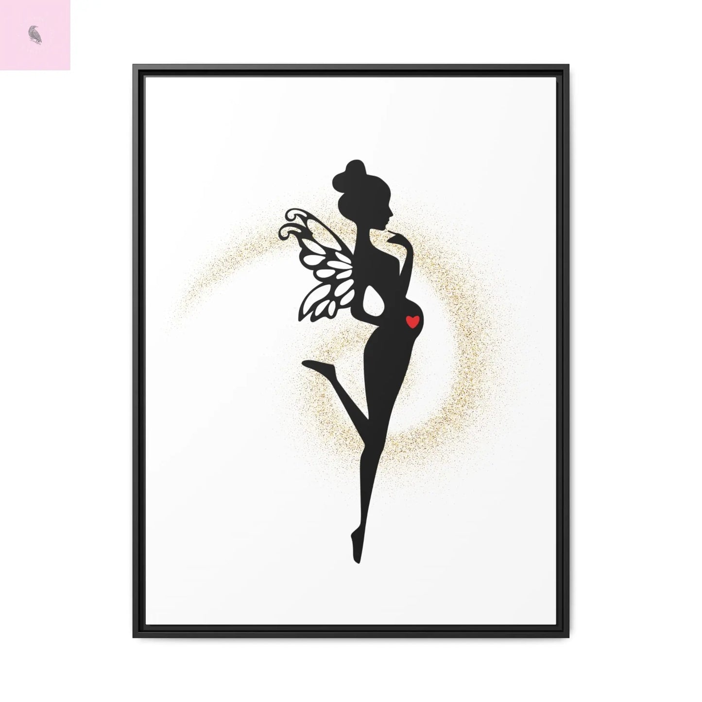 Framed Fairy Art Print - Enchanting Decor for Expecting Mothers, Baby Shower Gift, Elegant Nursery Wall Art, Whimsical Home Accent The flirty crow