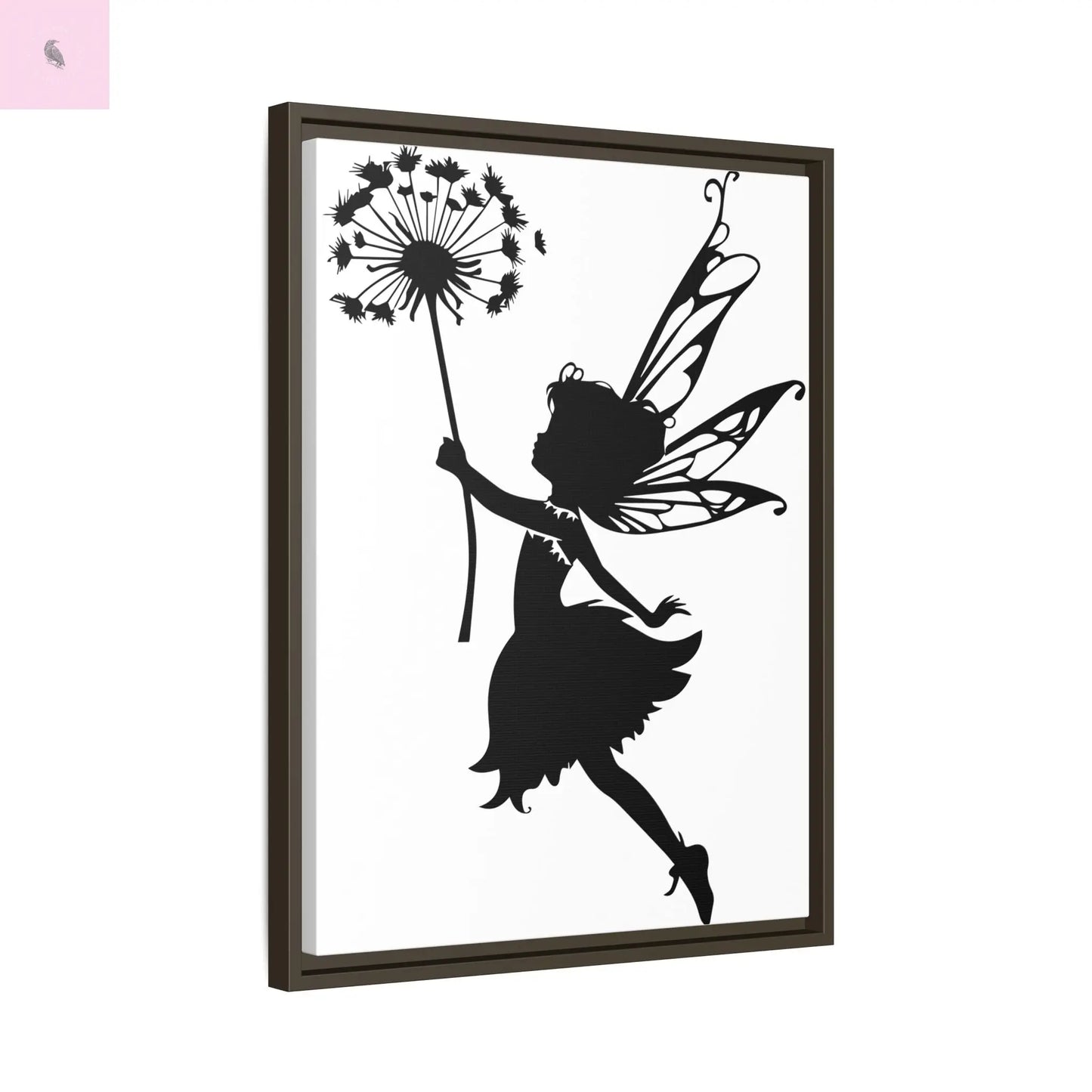 Framed canvas Fairy Silhouette Wall Art, Fairy lover Home Decor, Whimsical Framed Canvas, Fairy Gift, Kids Room Decoration, Nursery Art The flirty crow