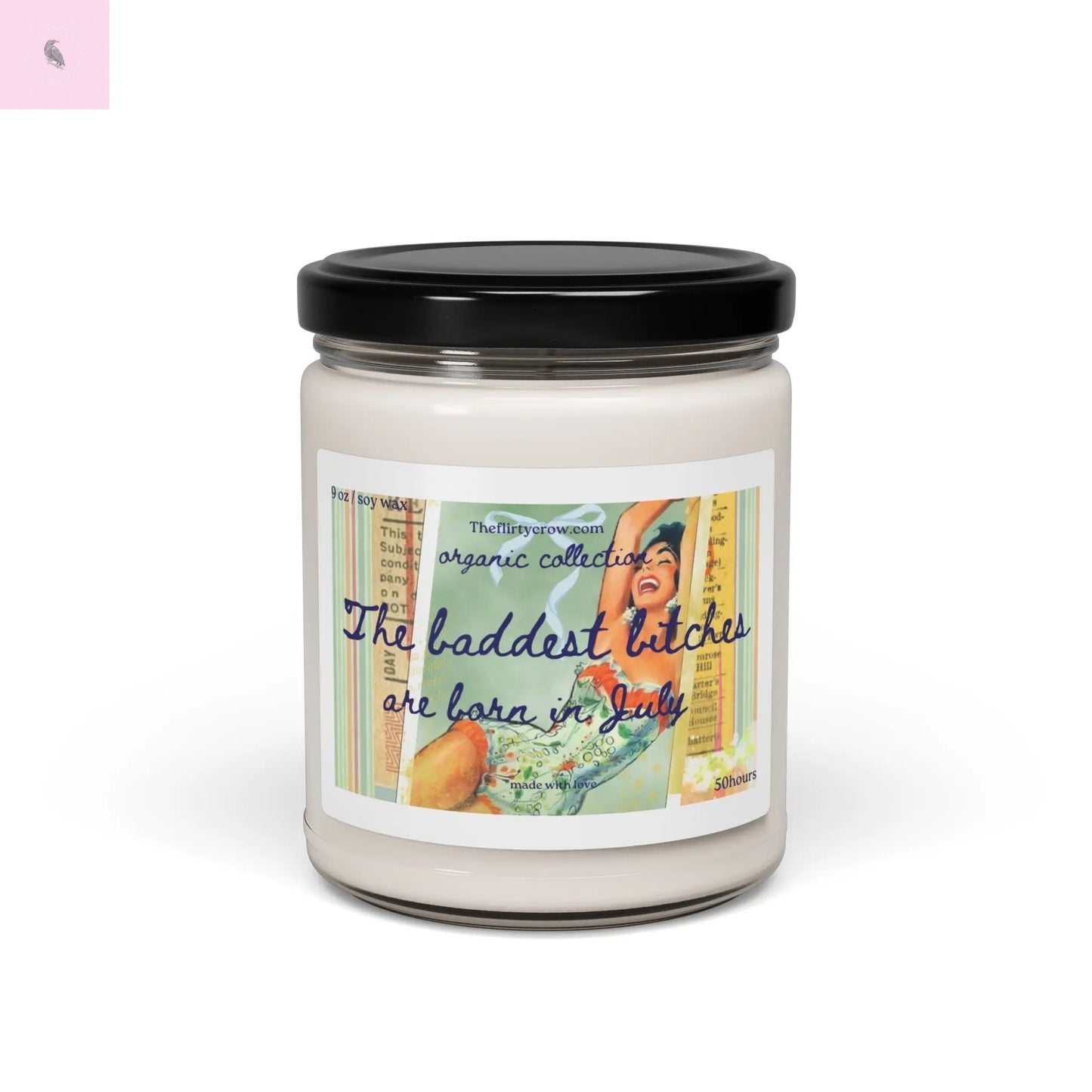 August birthday Soy Candle gift, August Birthday idea , Retro vibe, eco friendly, Gift for her, Home Fragrance Printify