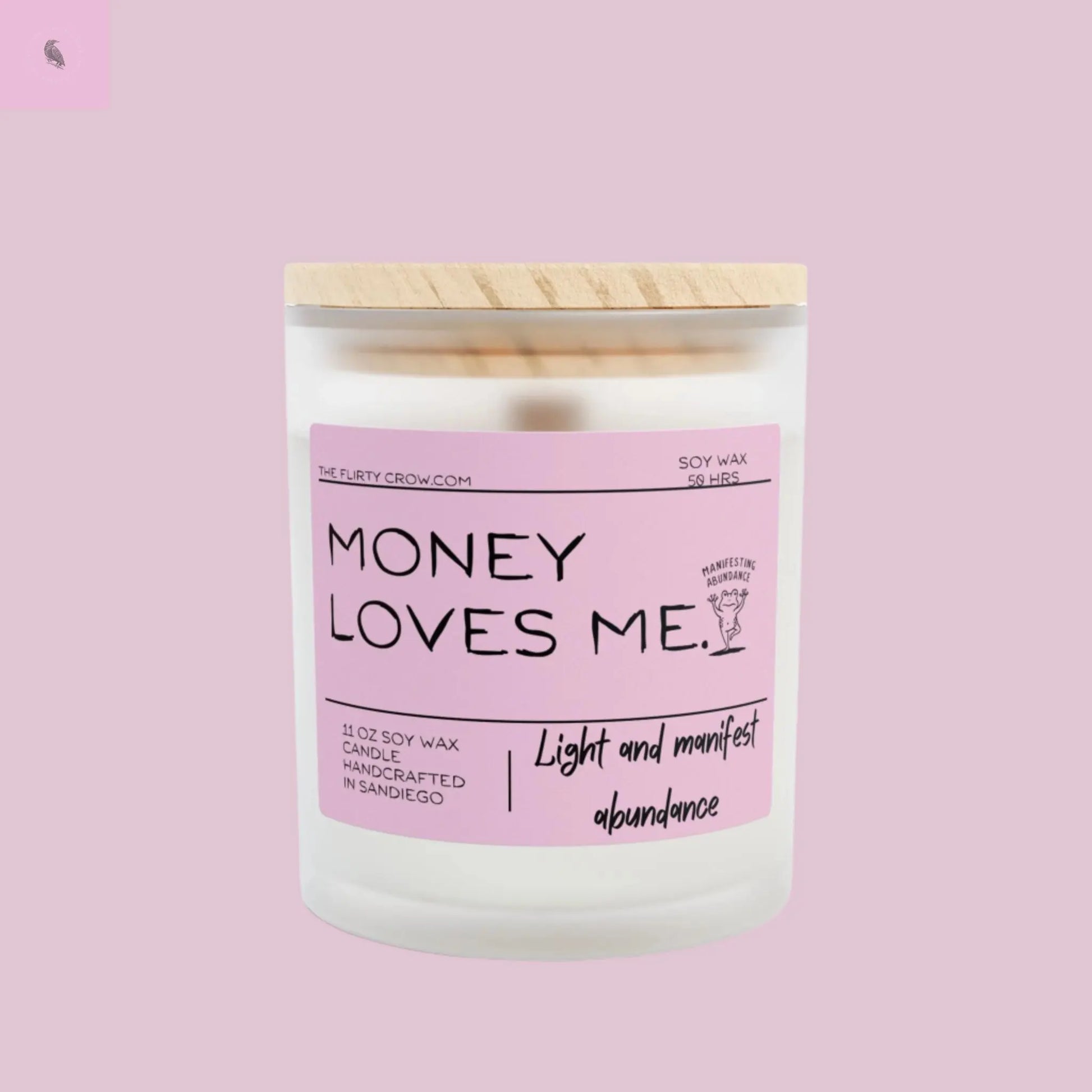 Abundance Manifestation Candle – 11oz Money Loves Me Soy Wax The flirty crow