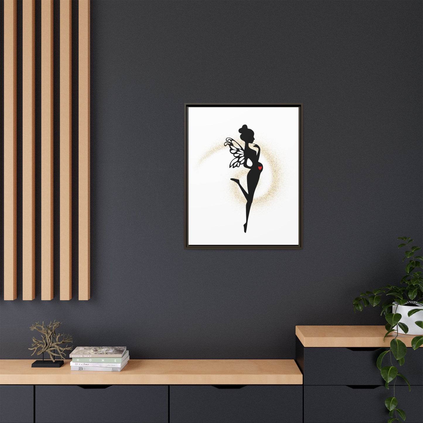 Framed Fairy Art Print - Enchanting Decor for Expecting Mothers, Baby Shower Gift, Elegant Nursery Wall Art, Whimsical Home Accent - The flirty crow