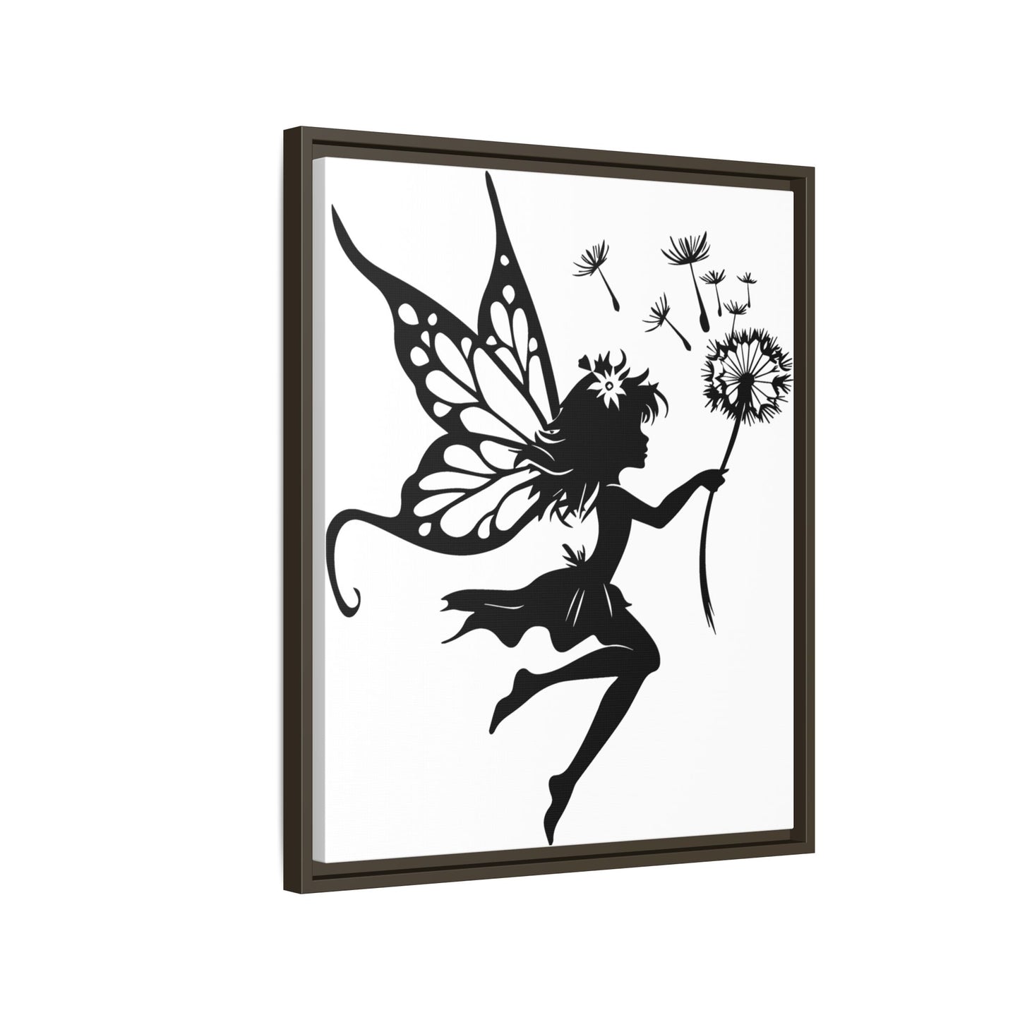 Framed Canvas Fairy Art, whimsical wall decor, nursery room art, gift for her - The flirty crow
