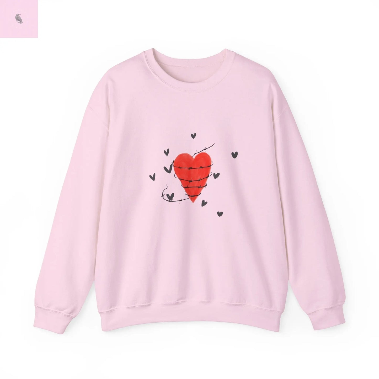 Heart Love Crewneck Sweatshirt The flirty crow