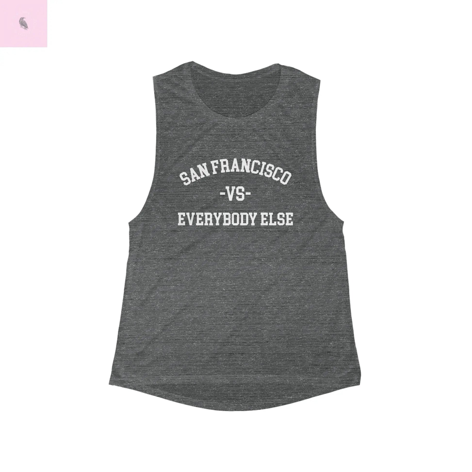 San Francisco vs. Everybody Else Muscle Tank, Casual Summer Top, Athletic Wear, Gift for Sports Fans, Relaxed Fit Gym Shirt The flirty crow