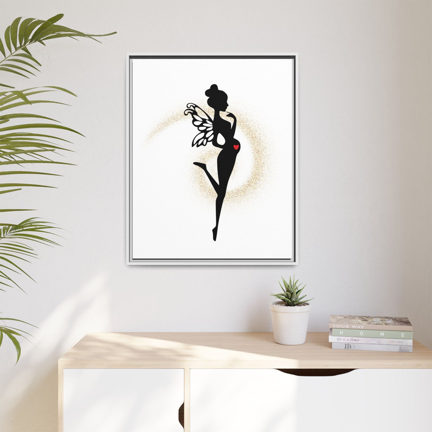 Framed Fairy Art Print - Enchanting Decor for Expecting Mothers, Baby Shower Gift, Elegant Nursery Wall Art, Whimsical Home Accent - The flirty crow