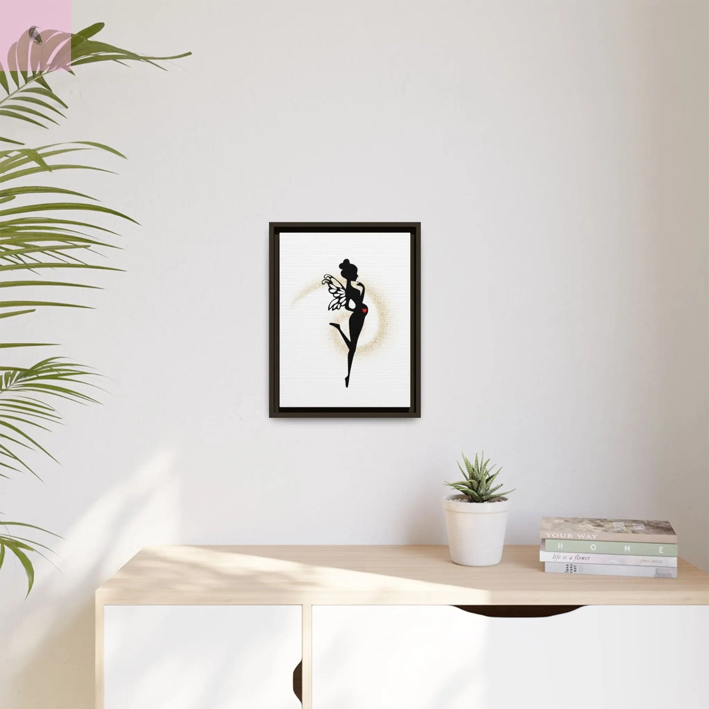 Framed Fairy Art Print - Enchanting Decor for Expecting Mothers, Baby Shower Gift, Elegant Nursery Wall Art, Whimsical Home Accent The flirty crow