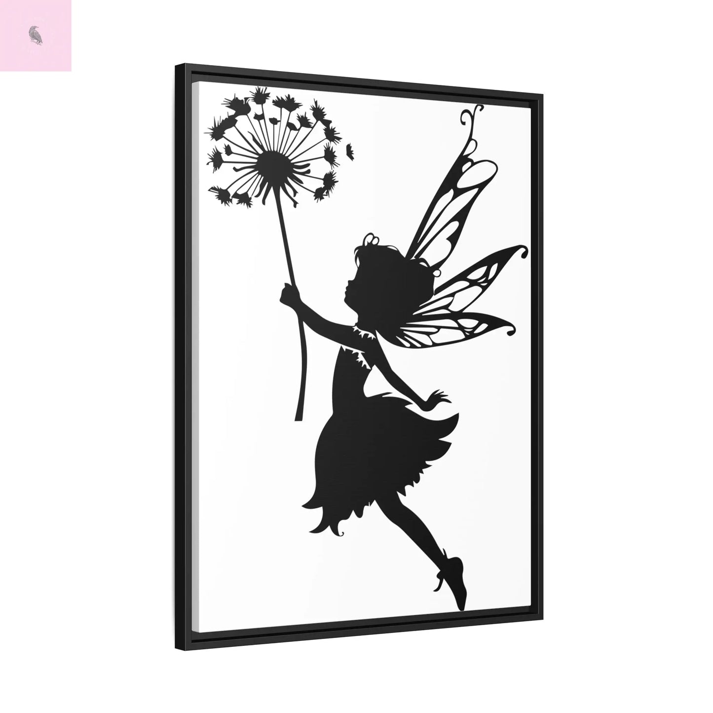 Framed canvas Fairy Silhouette Wall Art, Fairy lover Home Decor, Whimsical Framed Canvas, Fairy Gift, Kids Room Decoration, Nursery Art The flirty crow