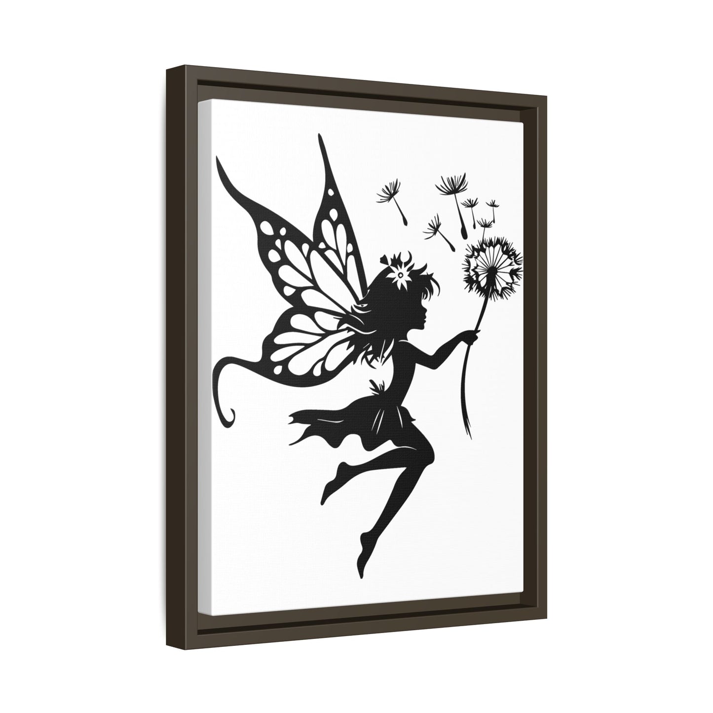 Framed Canvas Fairy Art, whimsical wall decor, nursery room art, gift for her - The flirty crow