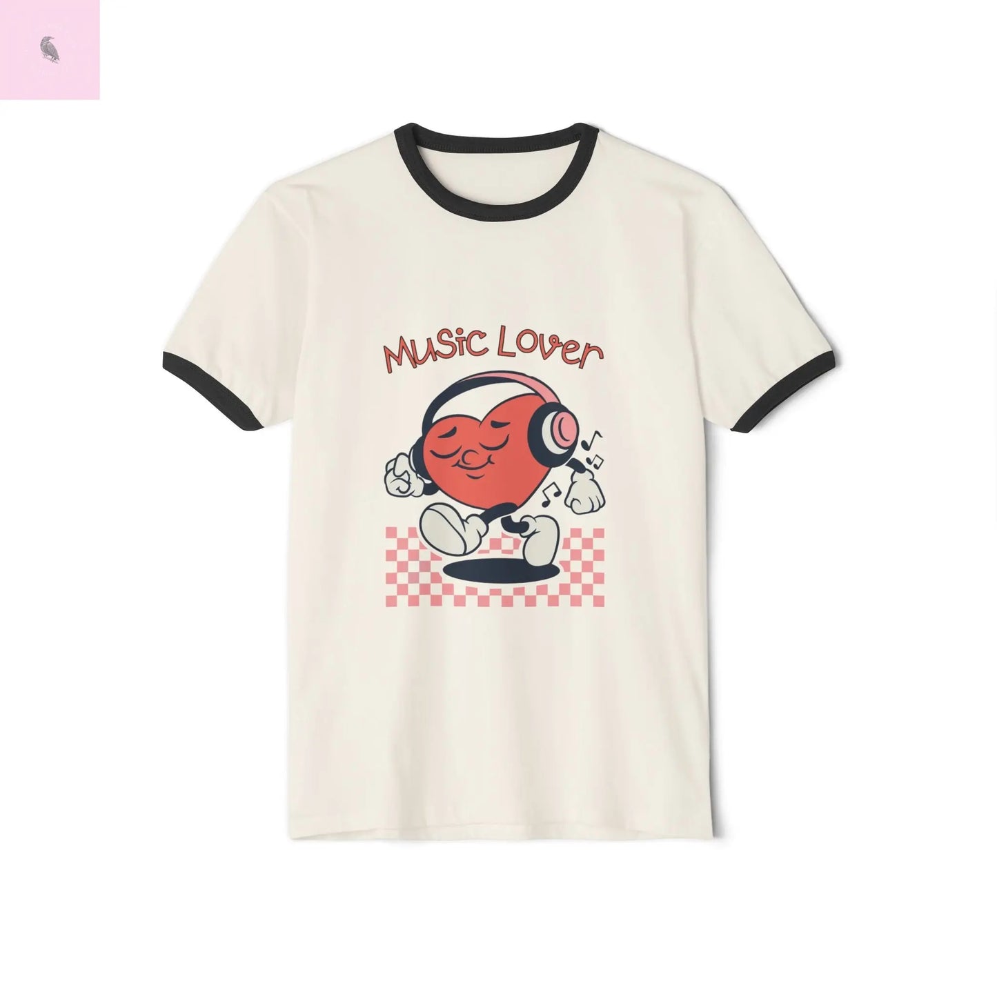 Music Lover Unisex Cotton Ringer T-Shirt – Perfect Gift for Music Enthusiasts Printify