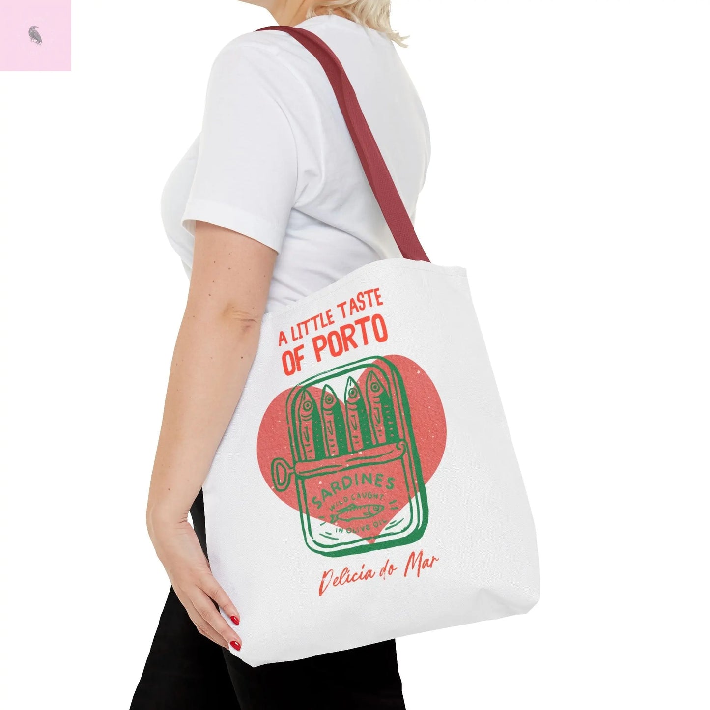 Porto-Inspired Tote Bag, Eco-Friendly Shopping Bag, Travel Tote, Gift for Food Lovers, Beach Bag, Everyday Carryall the flirty crow