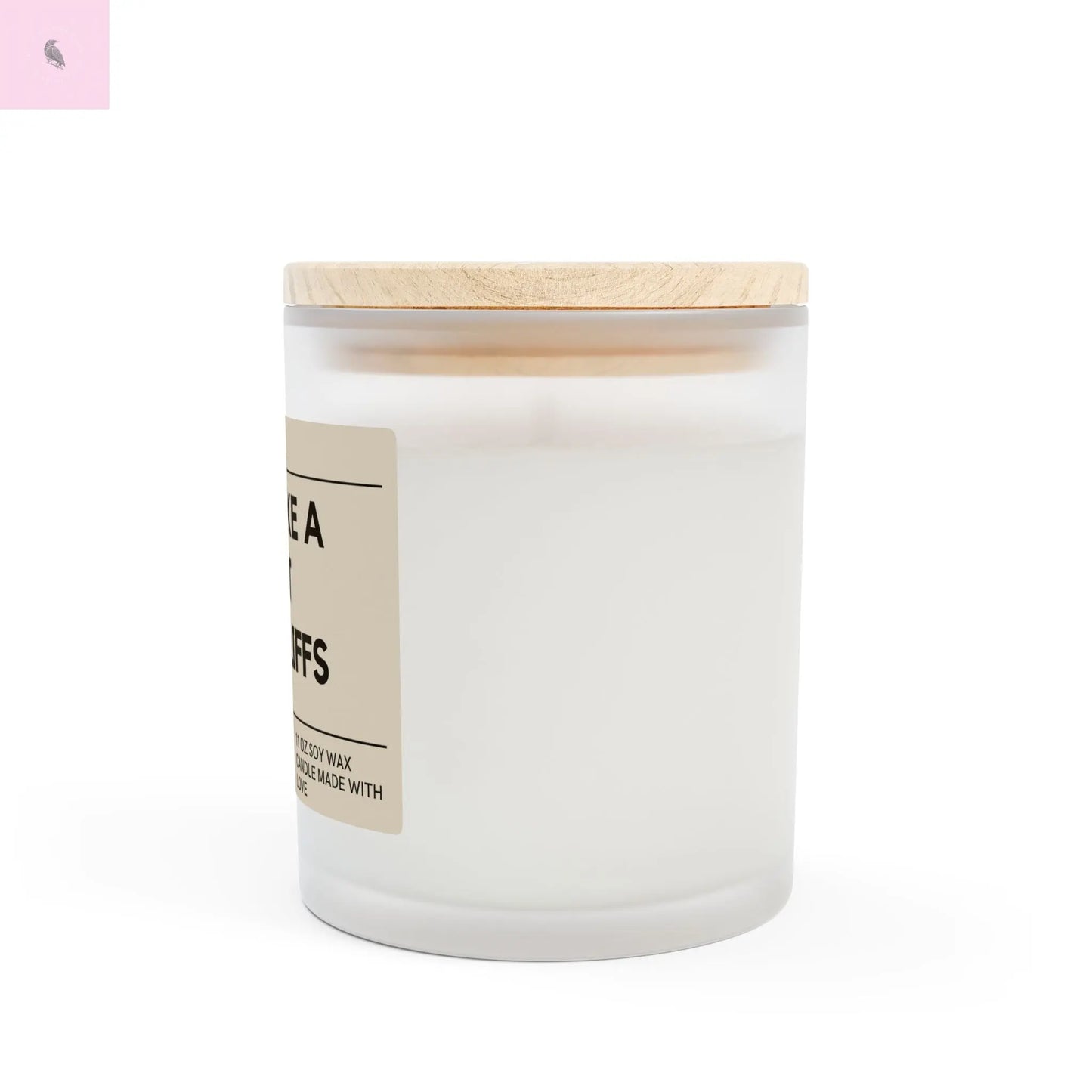 smells like a sunset lover Frosted Glass Candle, 11oz the flirty crow