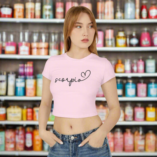 Baby Tee - Scorpio Star Sign Astrology Lover the flirty crow