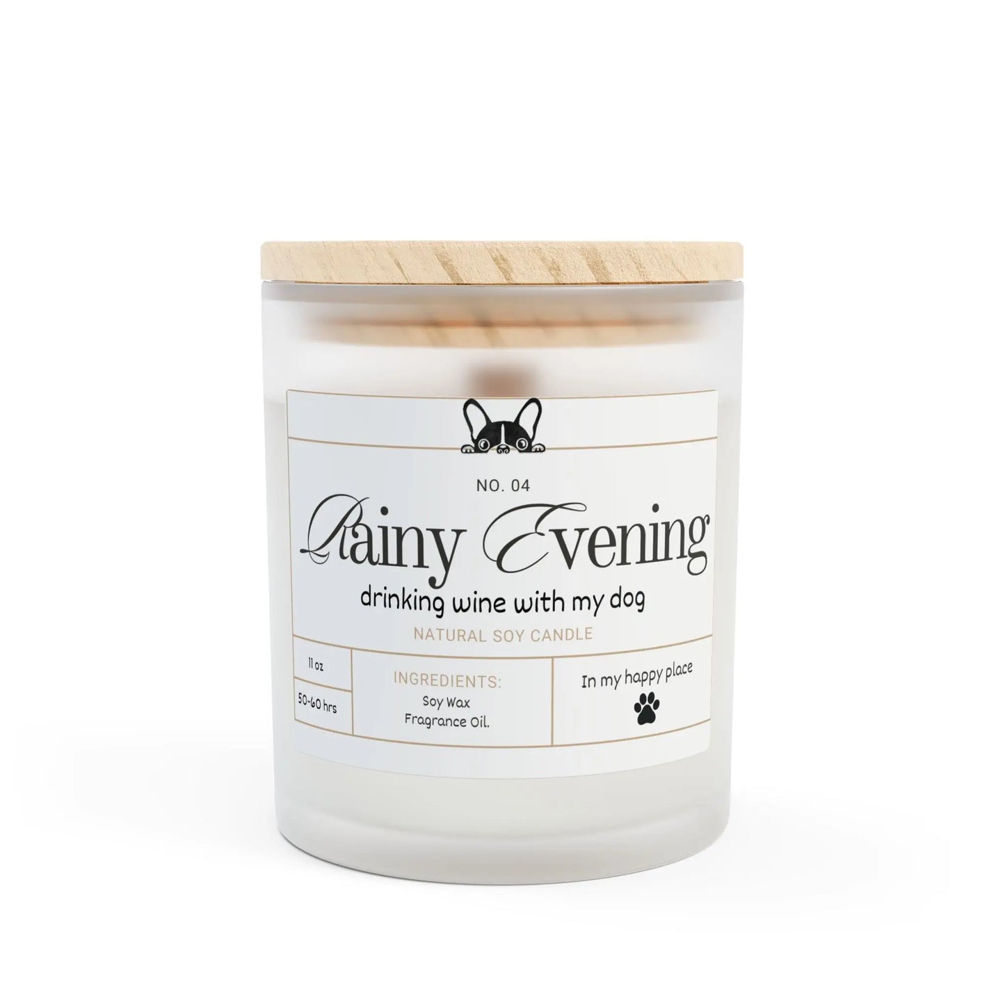 Dog and Rain and Wine Lovers Candle the flirty crow