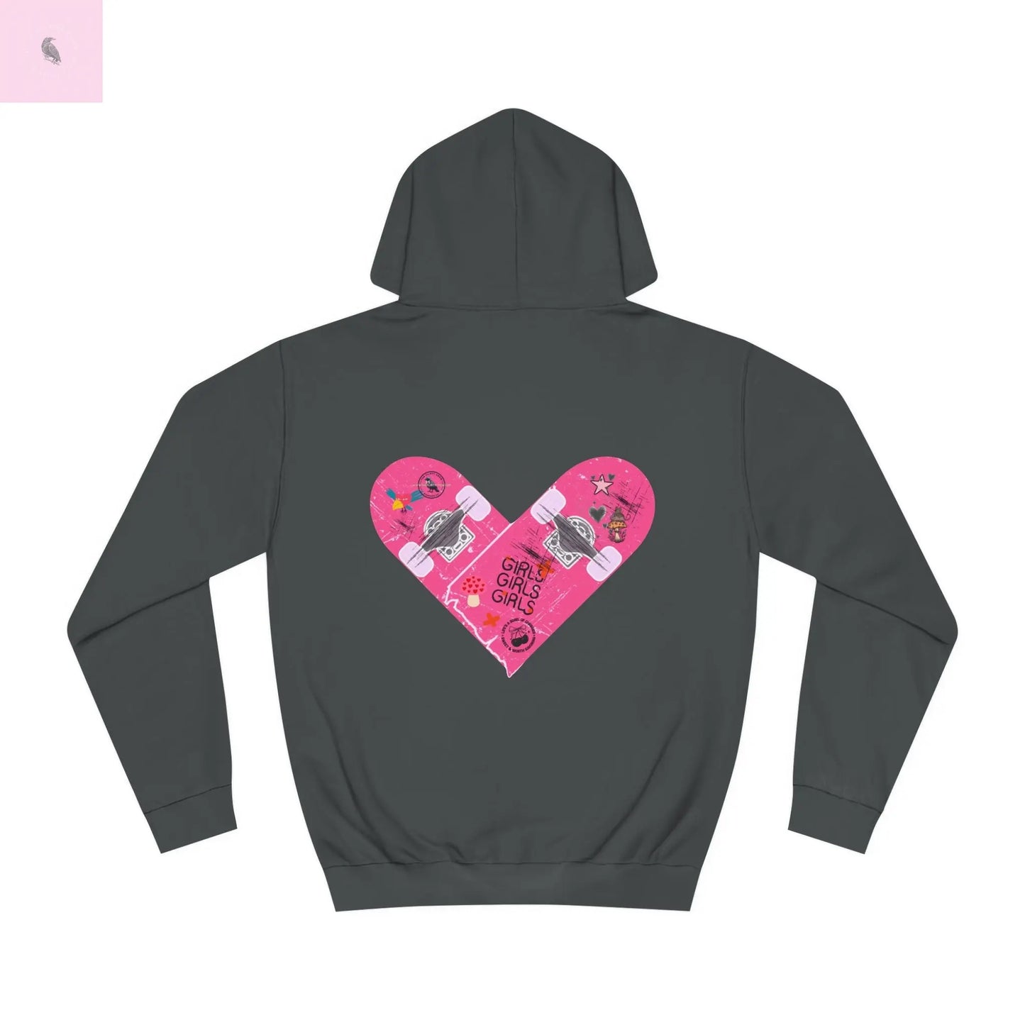 Skateboarding Hoodie - Unisex College Hoodie The flirty crow