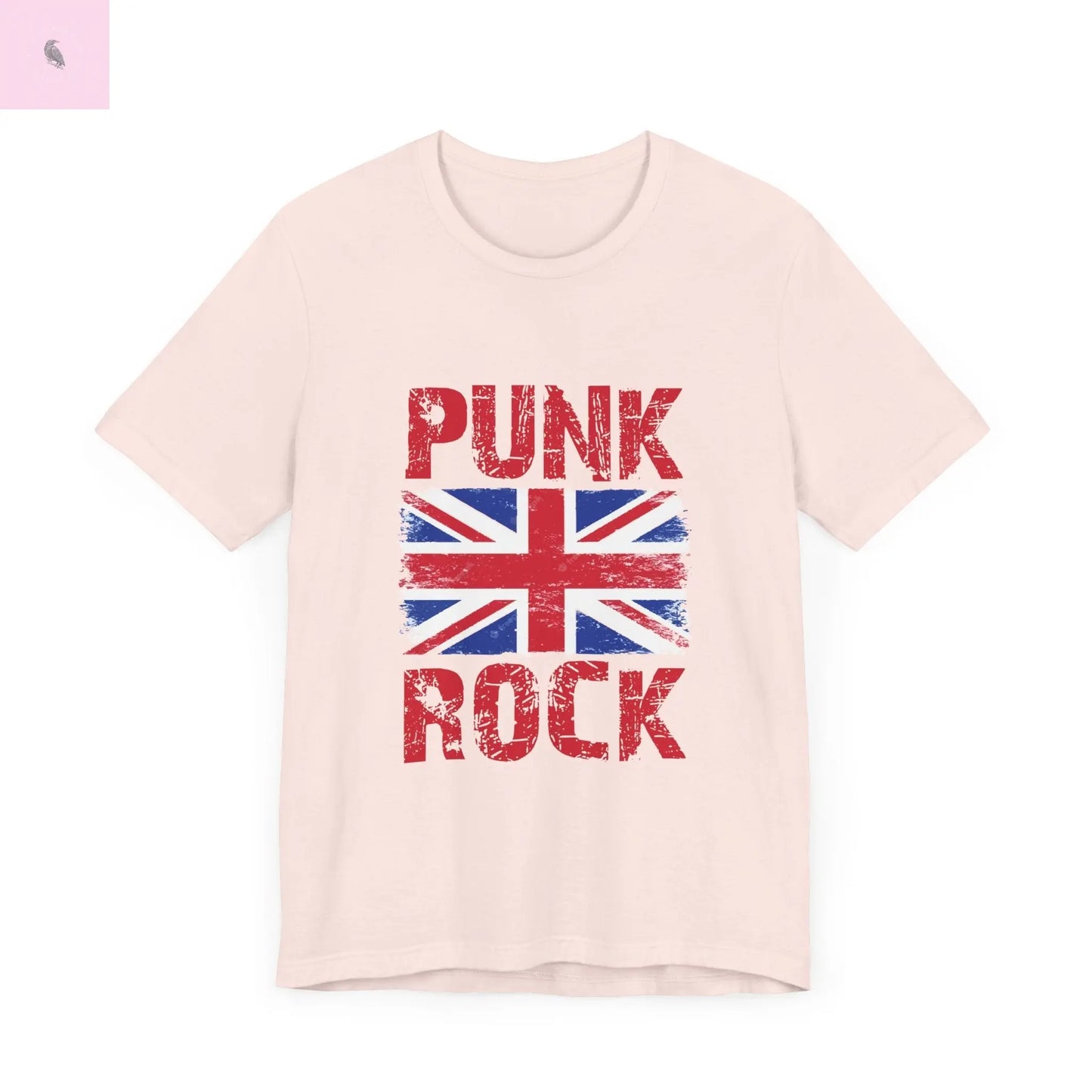 Punk Rock Tee Shirt, Bella + Canvas Unisex Jersey Short Sleeve, Soft Cotton, Fun and Trendy, Cute Top, Quality Fabric, Graphic Tee, Rock the flirty crow