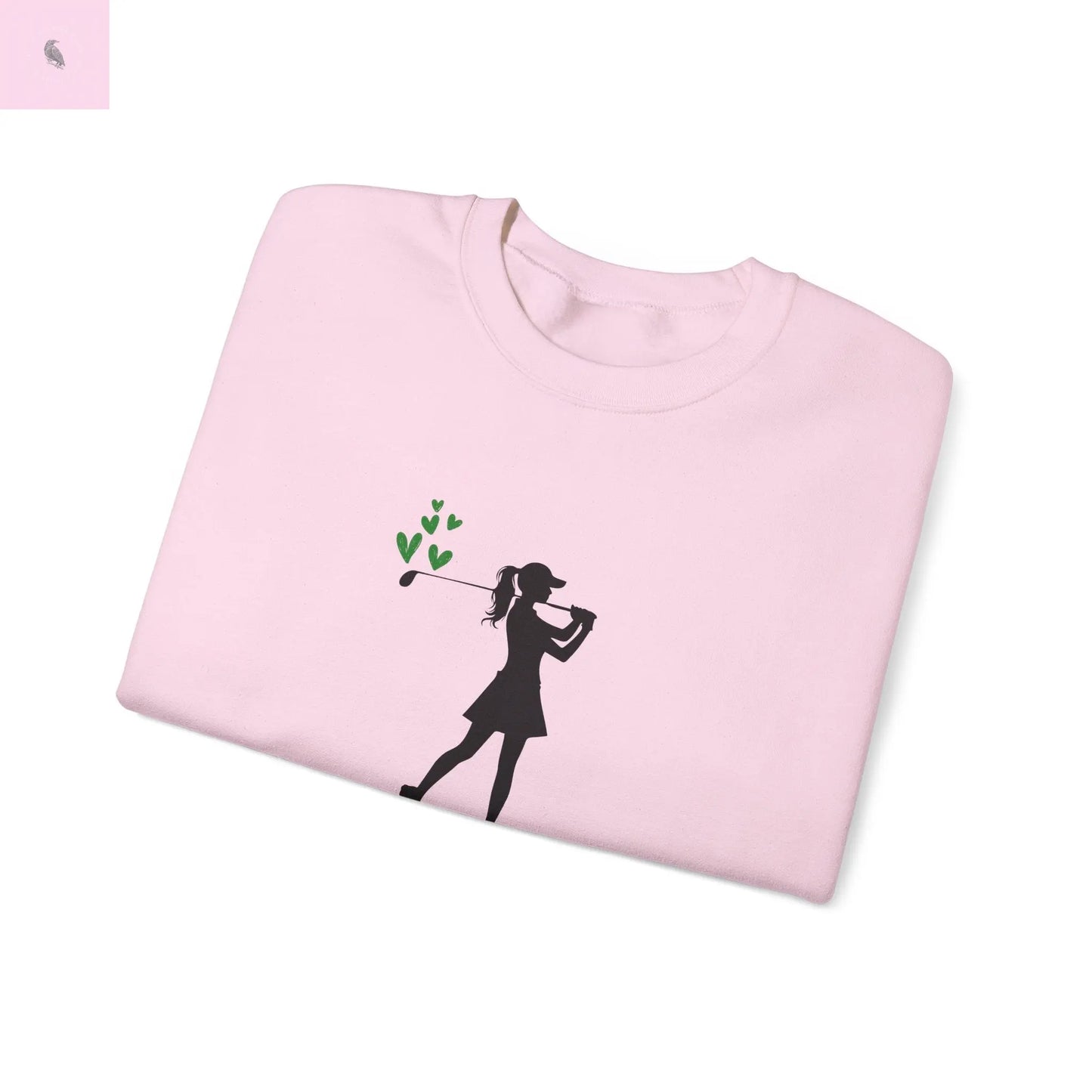 Female golf lovers crewneck fashion sweatshirt the flirty crow