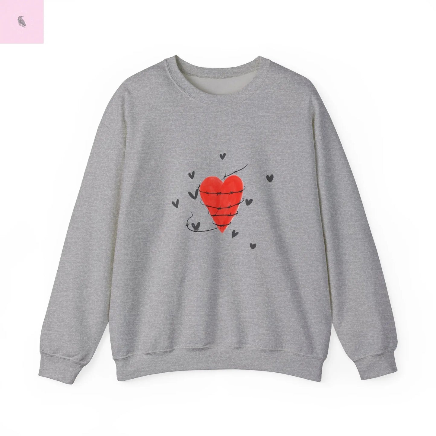 Heart Love Crewneck Sweatshirt The flirty crow