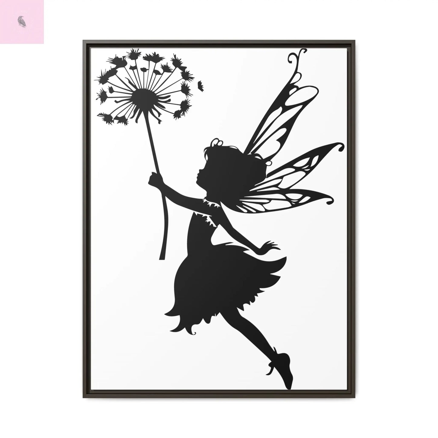 Framed canvas Fairy Silhouette Wall Art, Fairy lover Home Decor, Whimsical Framed Canvas, Fairy Gift, Kids Room Decoration, Nursery Art The flirty crow