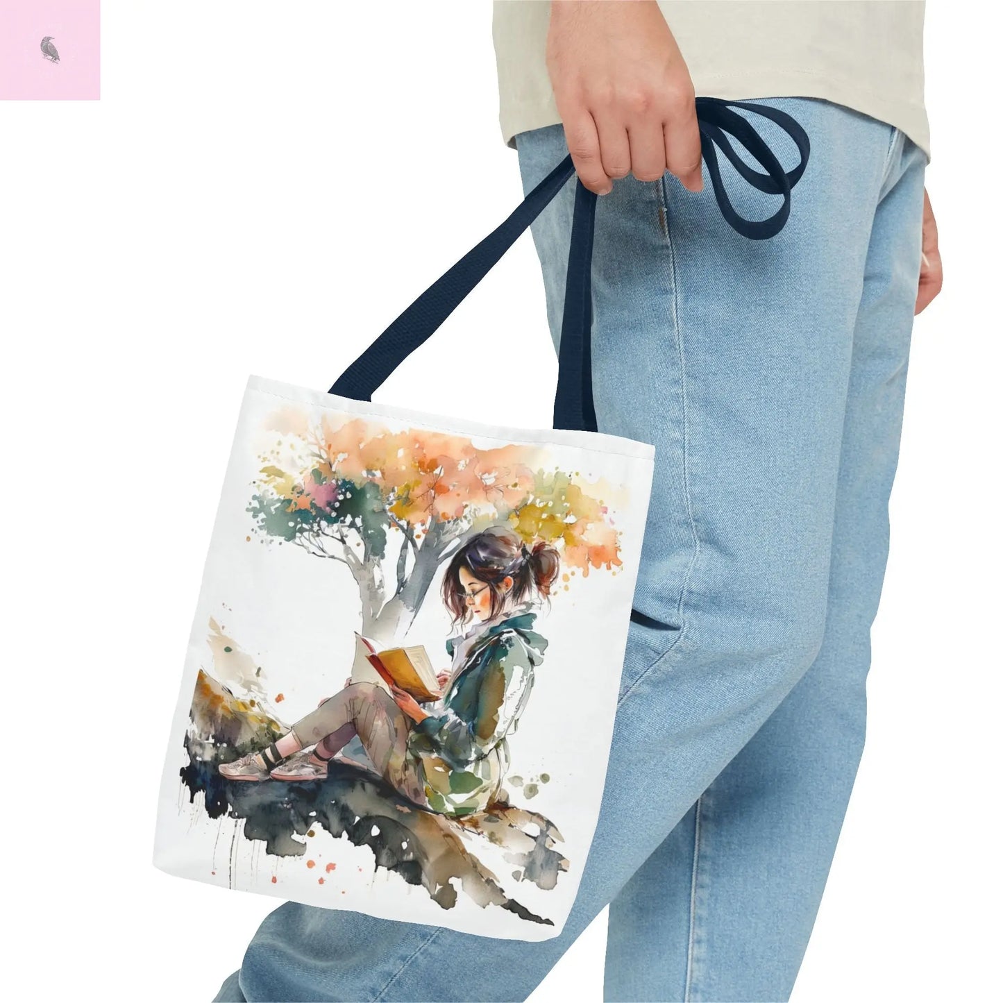 Reading Tote Bag, Literary Gift, Book Lover Tote, Eco-Friendly Bag, readers shopping Tote, book club bag The flirty crow