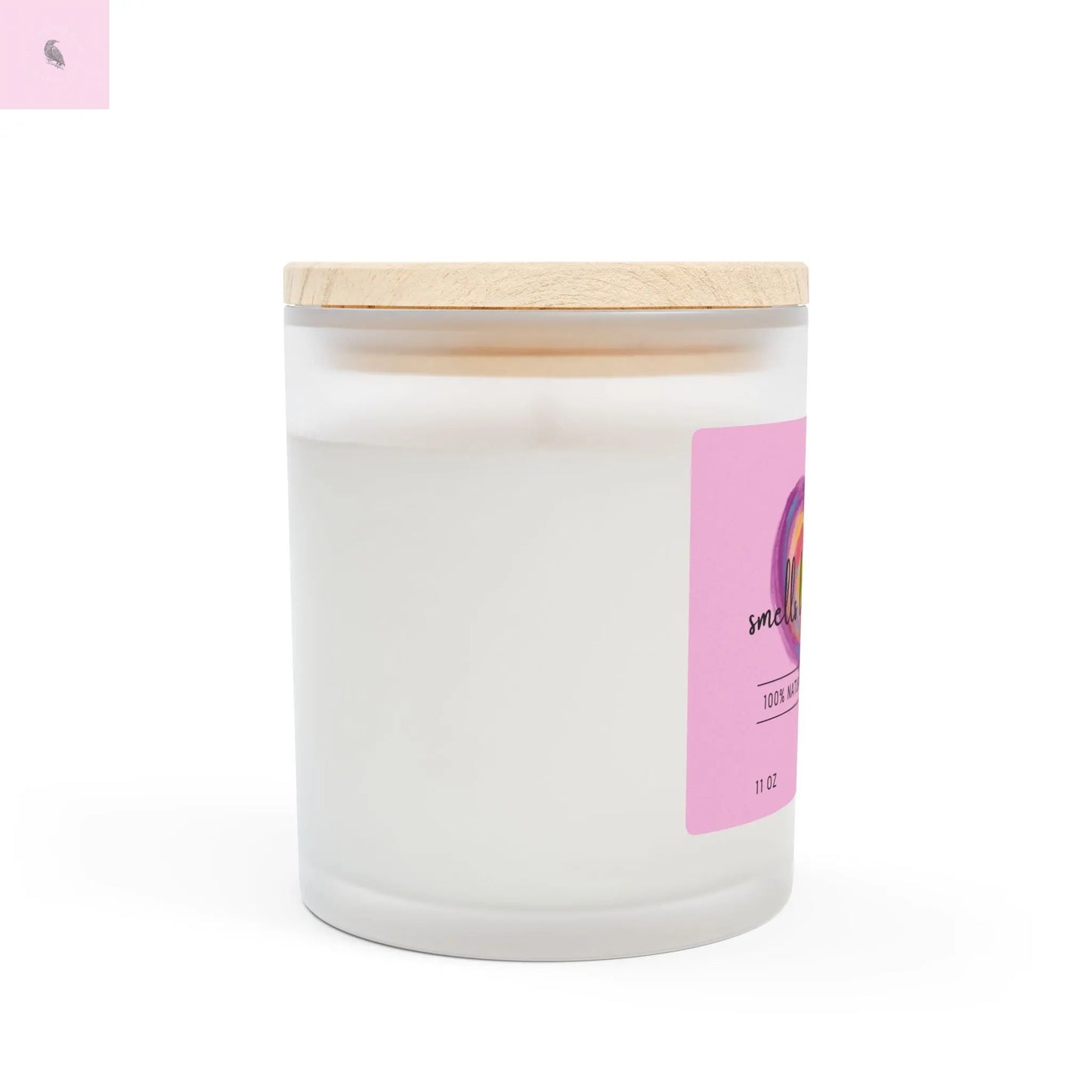 Hand Painted Heart Frosted Glass Candle, 11oz the flirty crow