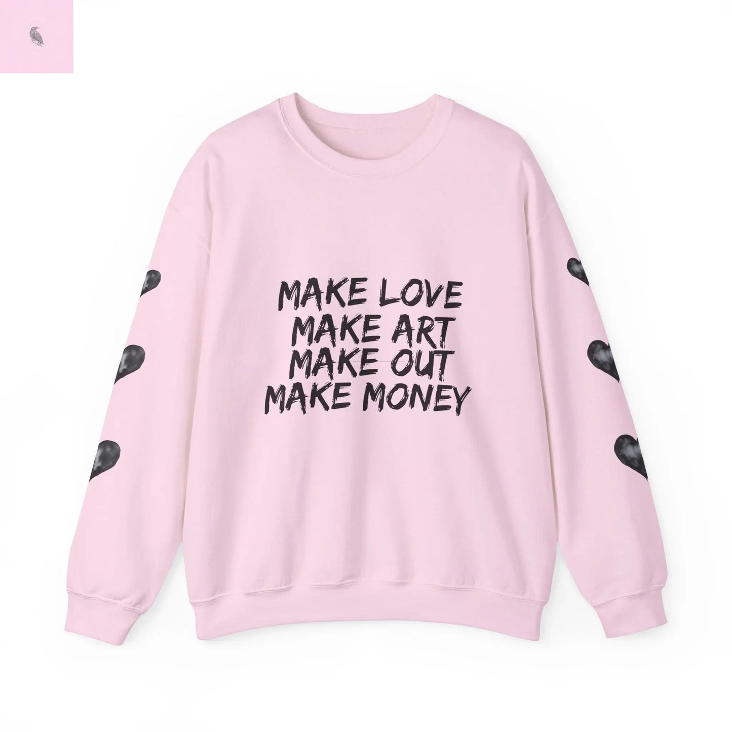 Art + love trendy Heart Sweatshirt the flirty crow
