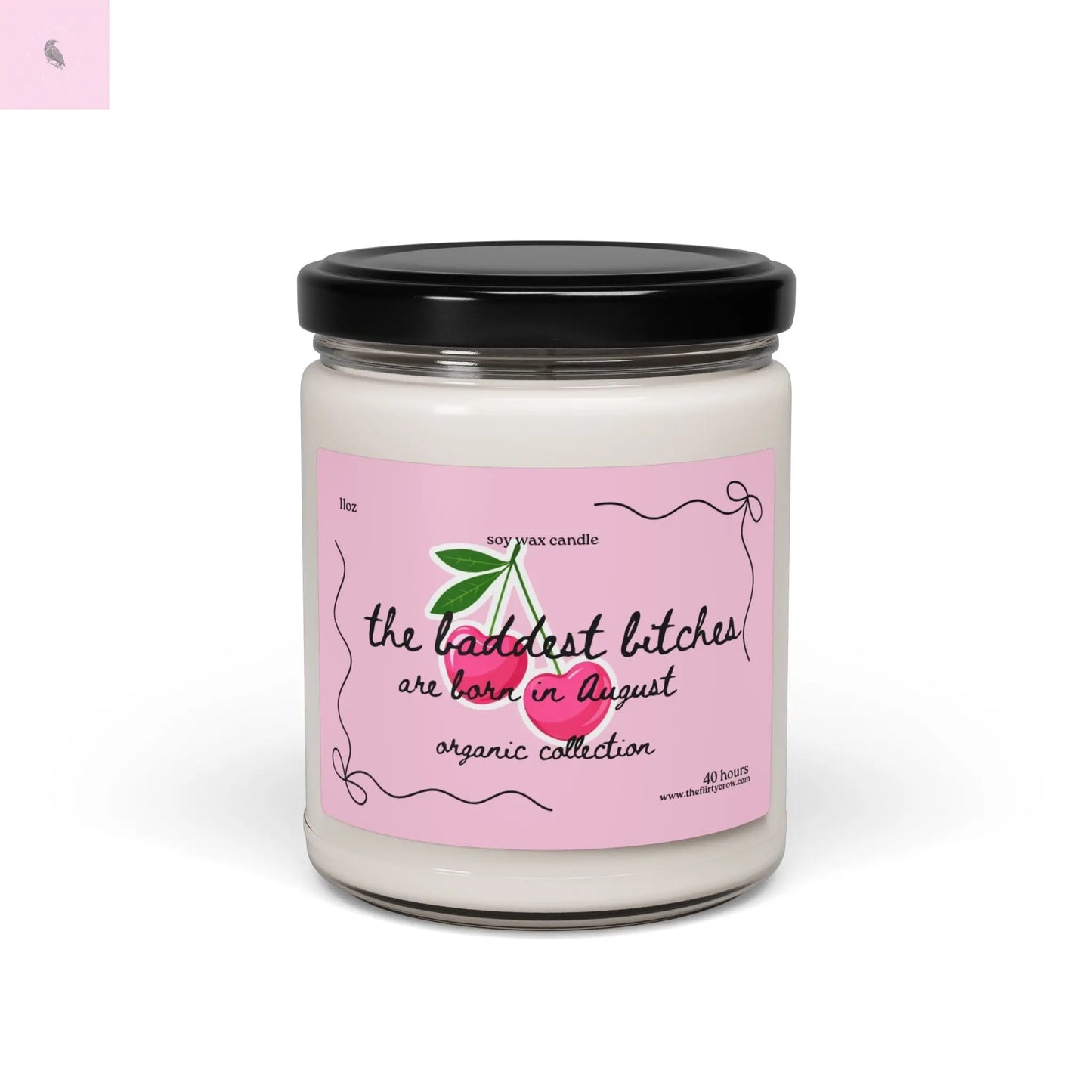 August Birthday Soy Candle, cherries candle, gift for her, home decor, home fragrance, coquette style The flirty crow