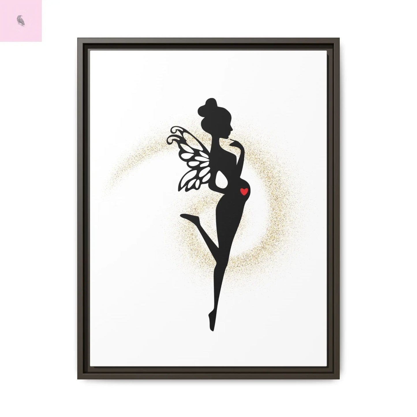 Framed Fairy Art Print - Enchanting Decor for Expecting Mothers, Baby Shower Gift, Elegant Nursery Wall Art, Whimsical Home Accent The flirty crow
