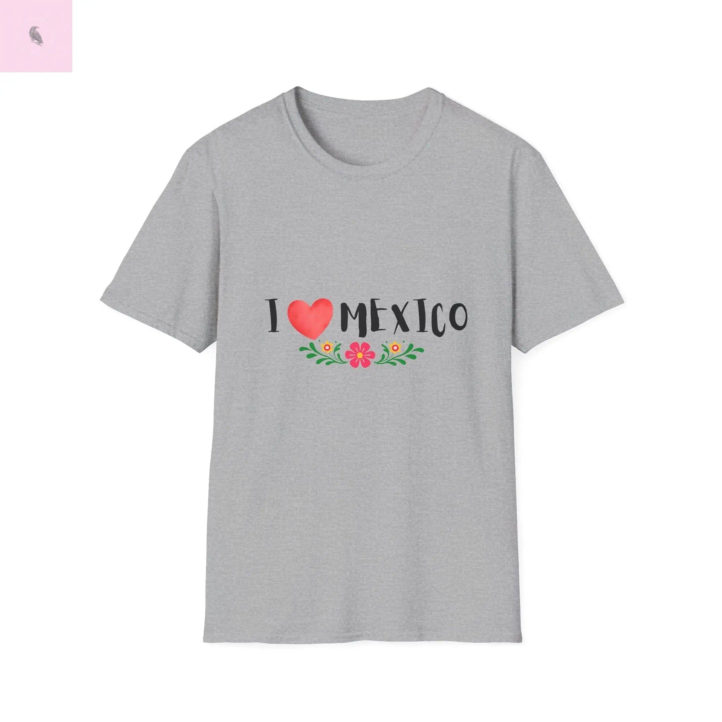 I Love Mexico Unisex tee, cotton summer T-Shirt, Travel Shirt, Gift for Mexico Lovers, Mexico Apparel, Vacation Tee, Hispanic Heritage Tee Printify
