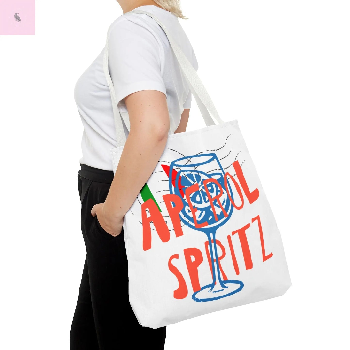 Aperol Spritz Tote Bag, Stylish Beach Bag, Summer Accessory, Gift for Cocktail Lovers, Travel Bag, Fun Party Tote The flirty crow