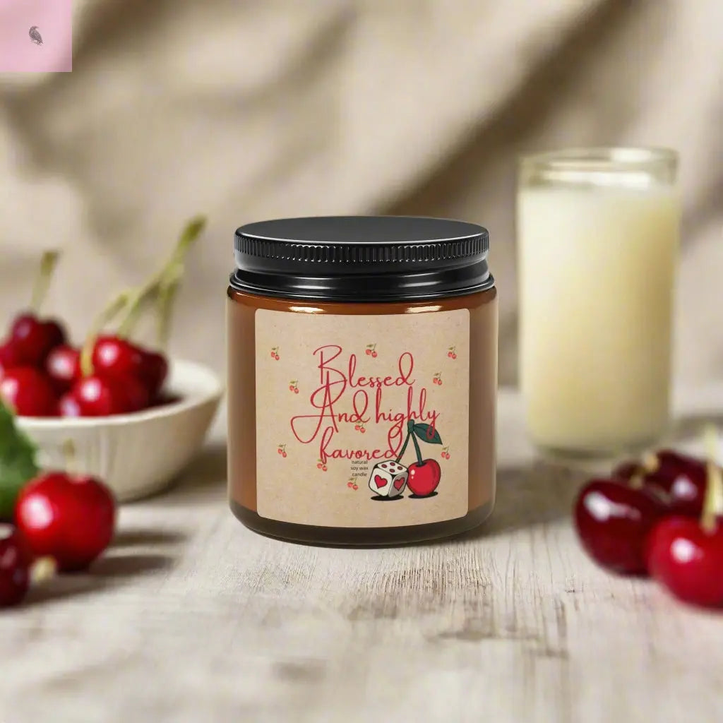 Blessed and Highly Favored Scented Soy Candle - Cozy Home Decor for All Occasions the flirty crow