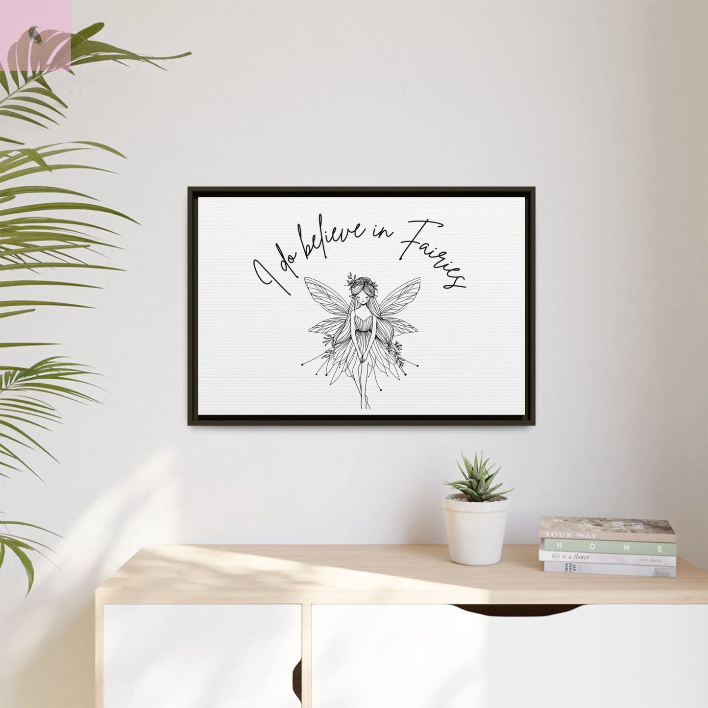 Fairies Canvas, Framed (Multi-color) - The flirty crow
