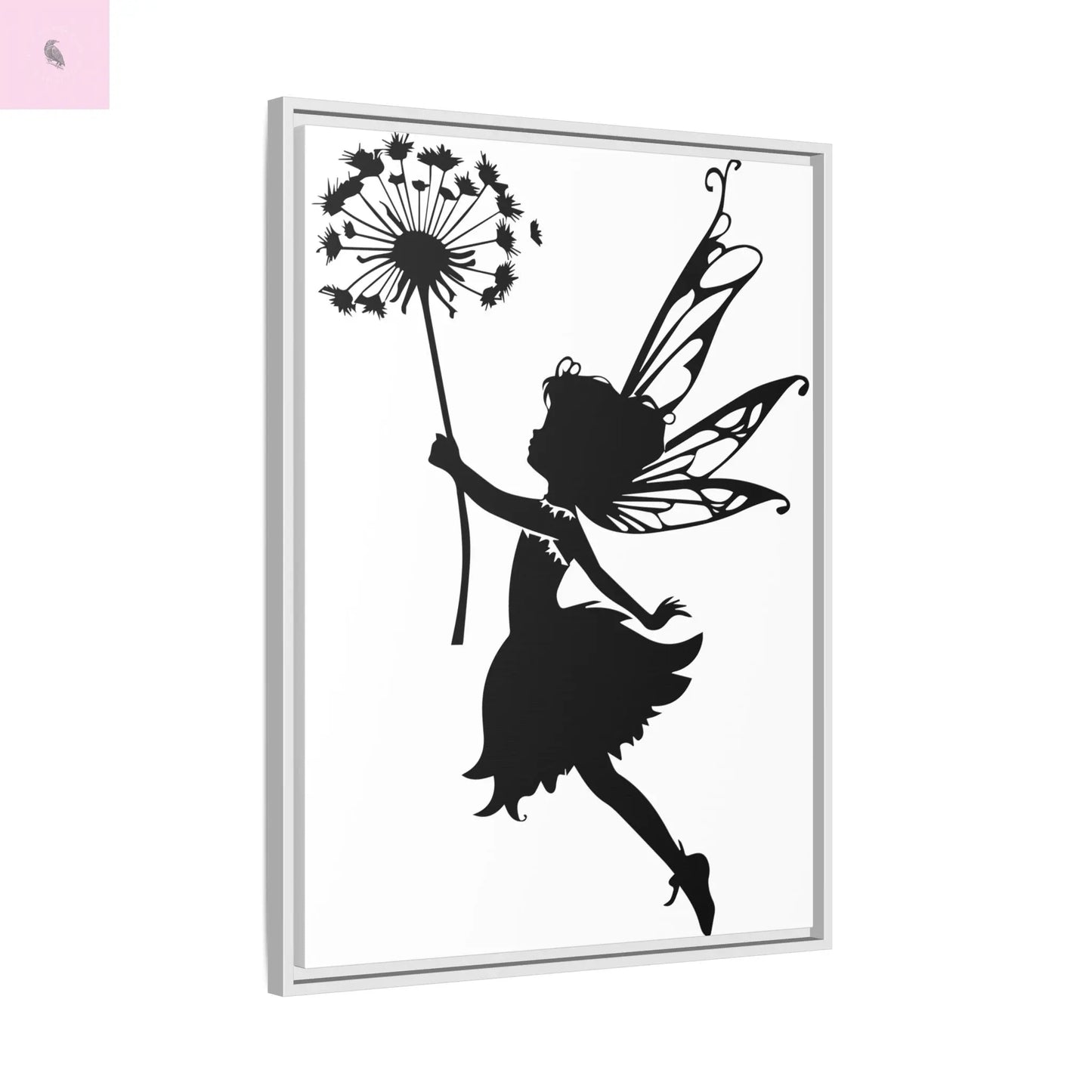 Framed canvas Fairy Silhouette Wall Art, Fairy lover Home Decor, Whimsical Framed Canvas, Fairy Gift, Kids Room Decoration, Nursery Art The flirty crow