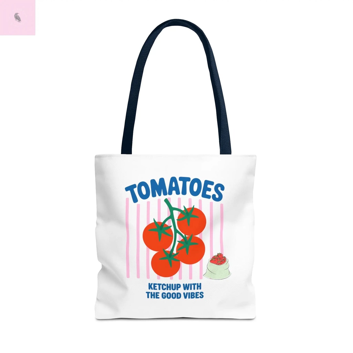 Tomato Vibes Tote Bag, Grocery tote, Beach bag, travel tote,gift for gardener, veggie lover, Fun Gift for Foodies, Garden Lovers The flirty crow