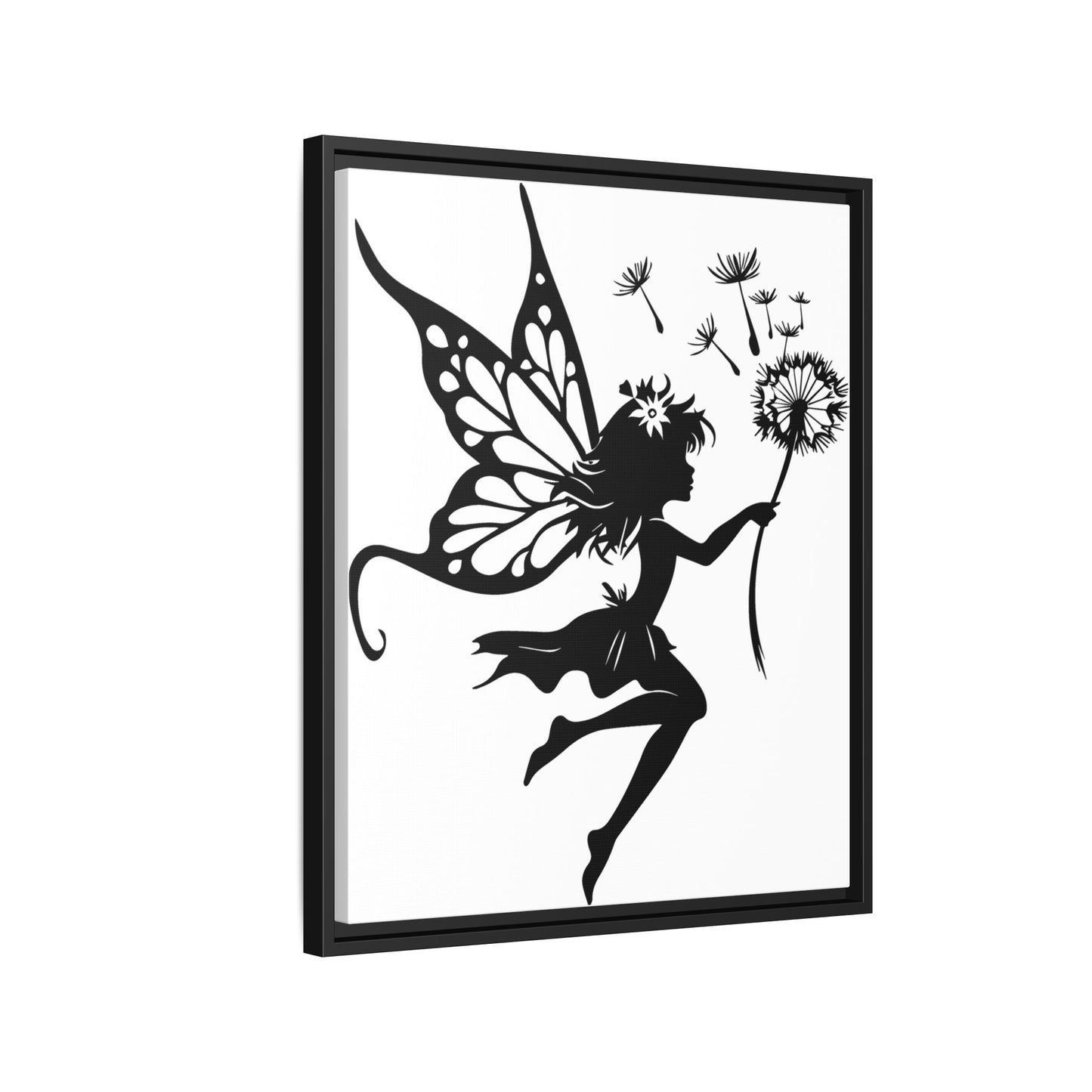 Framed Canvas Fairy Art, whimsical wall decor, nursery room art, gift for her - The flirty crow