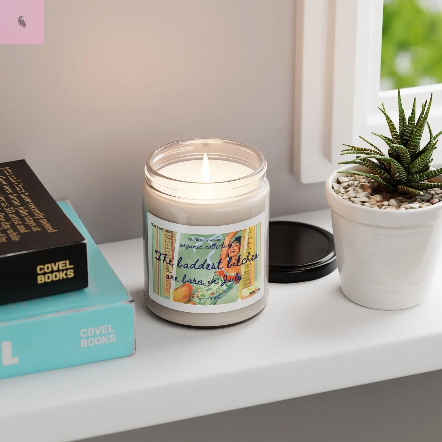 August birthday Soy Candle gift, August Birthday idea , Retro vibe, eco friendly, Gift for her, Home Fragrance Printify