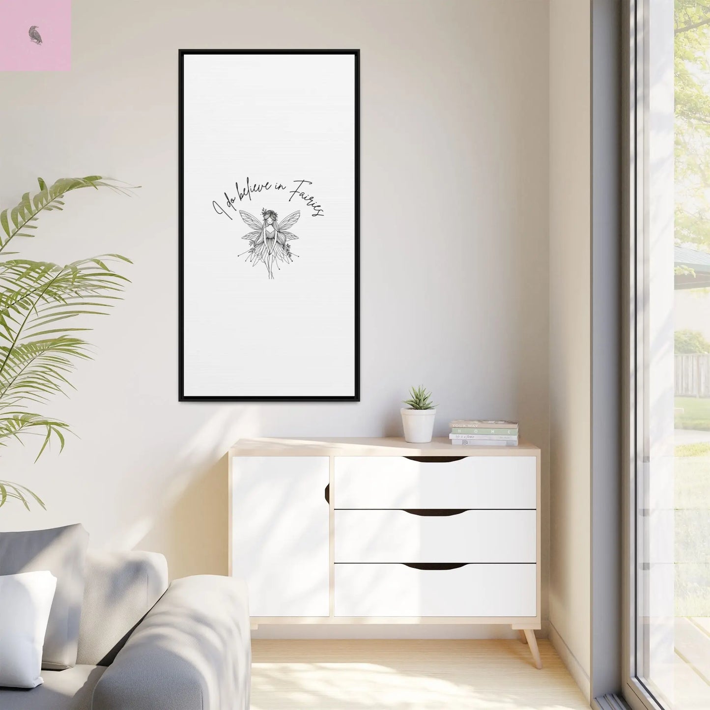 Fairies Canvas, Framed (Multi-color) - The flirty crow
