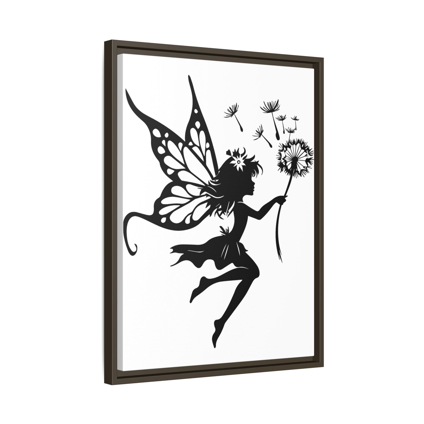Framed Canvas Fairy Art, whimsical wall decor, nursery room art, gift for her - The flirty crow