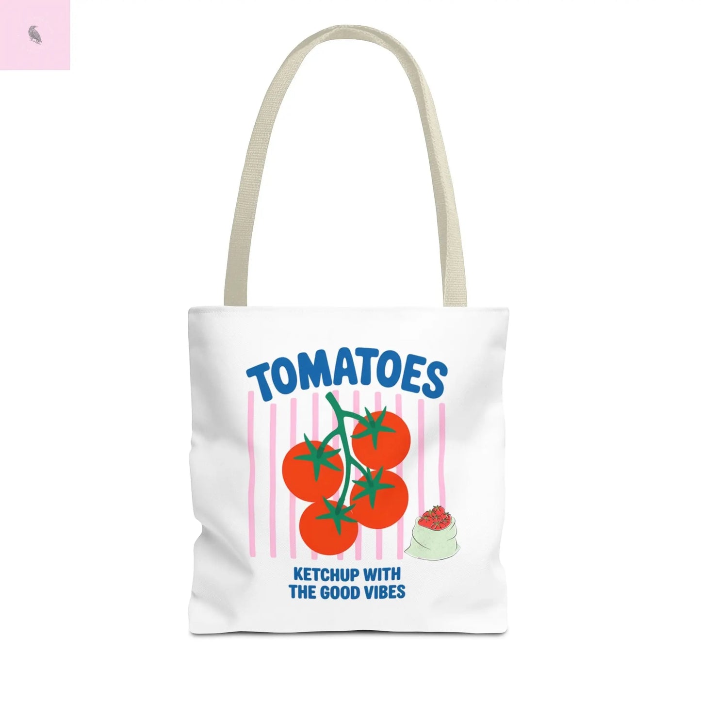 Tomato Vibes Tote Bag, Grocery tote, Beach bag, travel tote,gift for gardener, veggie lover, Fun Gift for Foodies, Garden Lovers The flirty crow