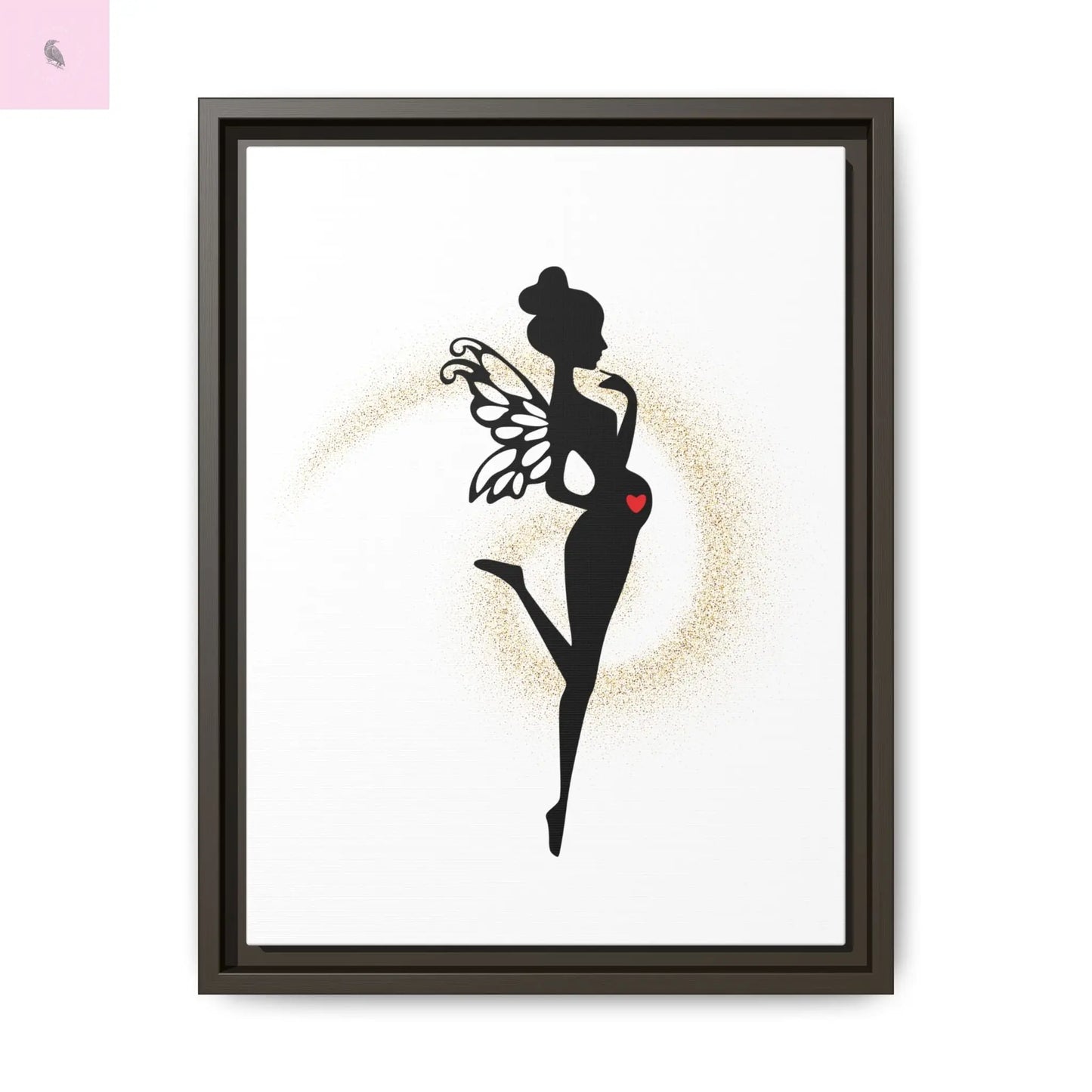 Framed Fairy Art Print - Enchanting Decor for Expecting Mothers, Baby Shower Gift, Elegant Nursery Wall Art, Whimsical Home Accent The flirty crow