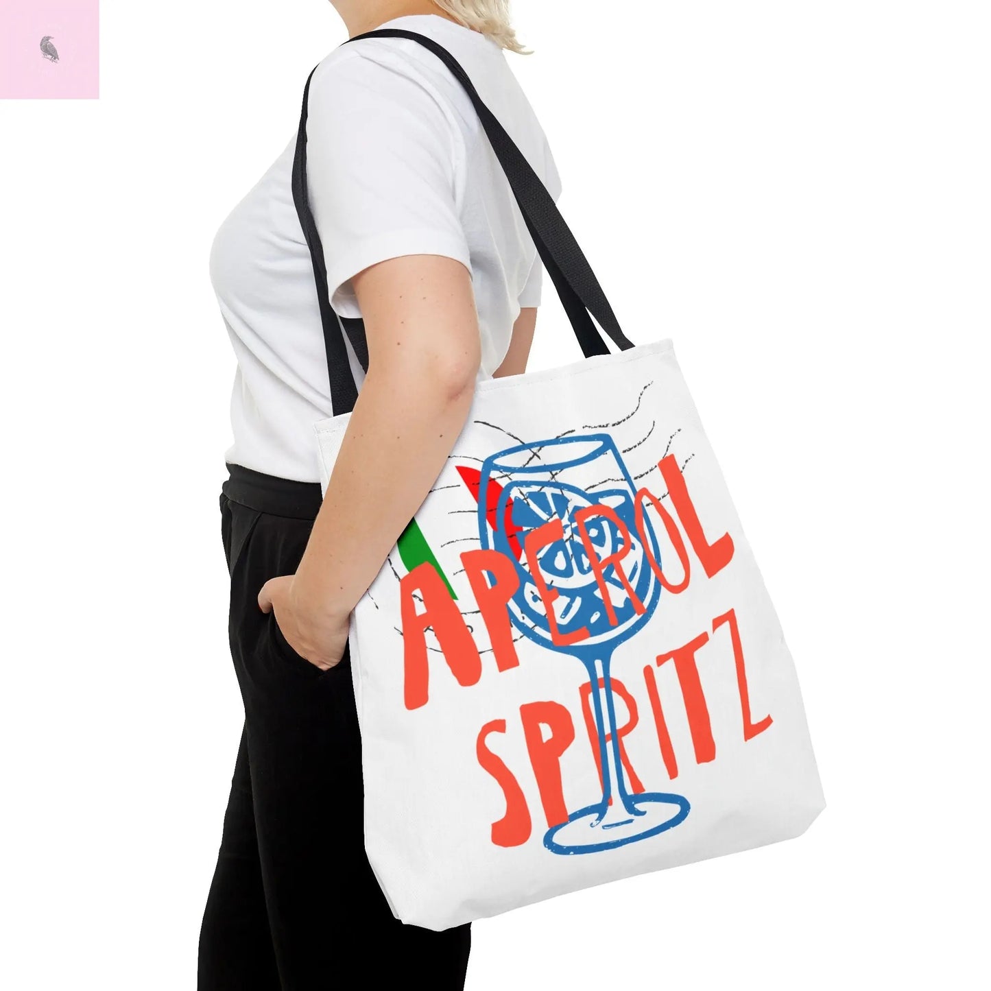 Aperol Spritz Tote Bag, Stylish Beach Bag, Summer Accessory, Gift for Cocktail Lovers, Travel Bag, Fun Party Tote The flirty crow
