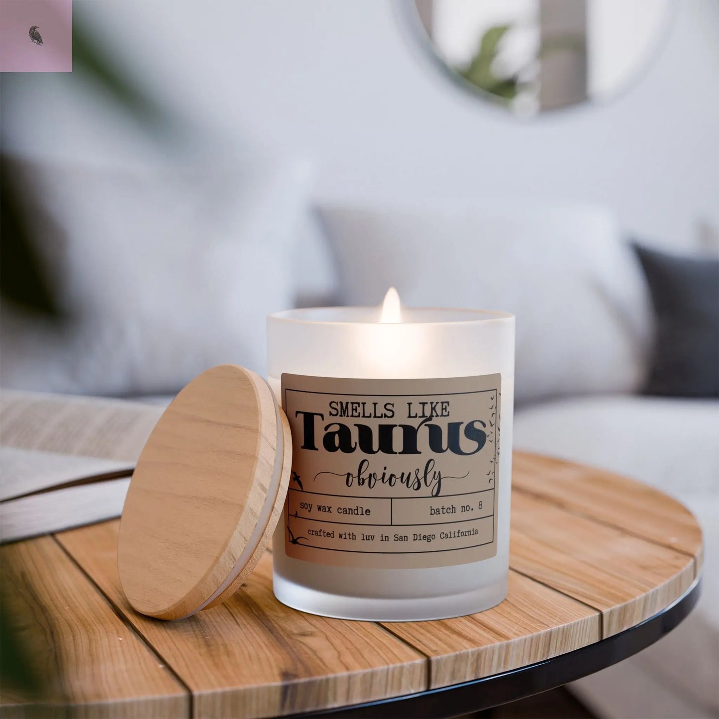 Astrology Lovers Glass Candle the flirty crow