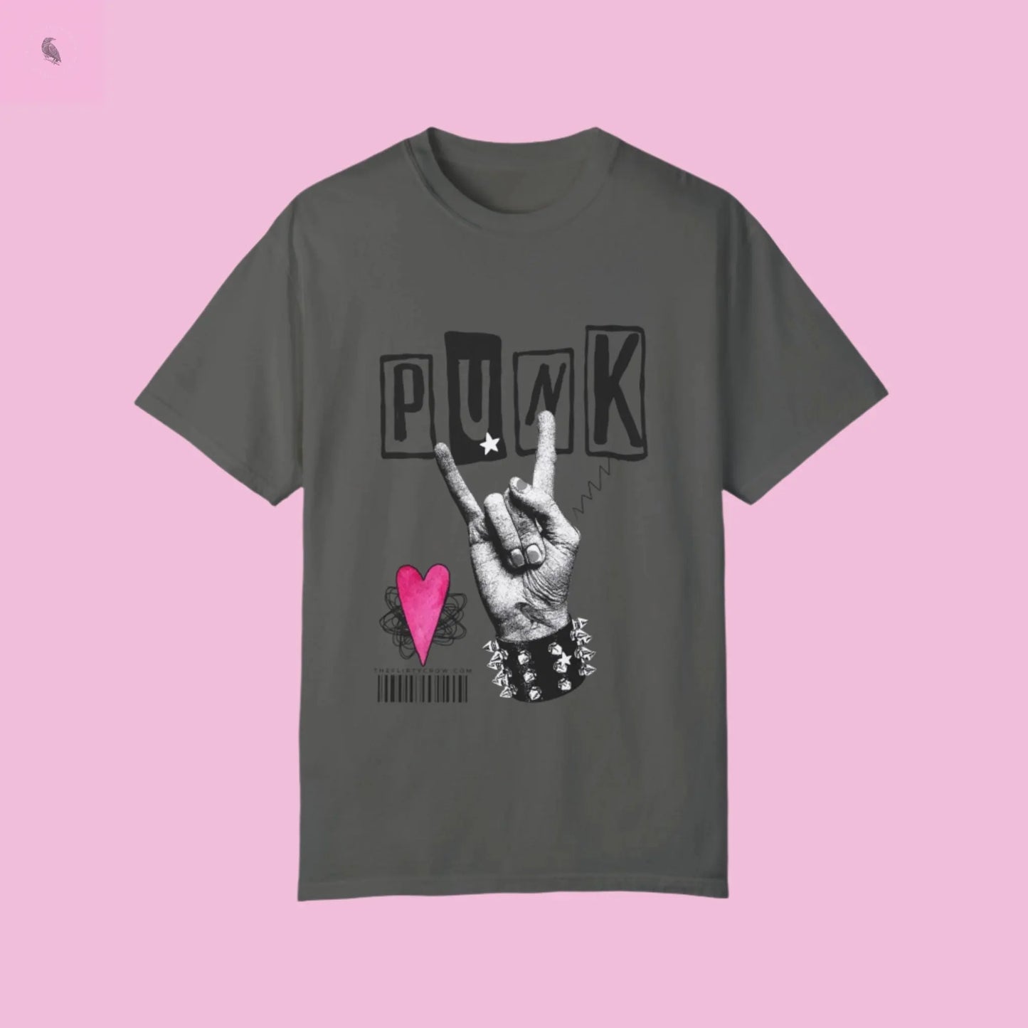 Punk Rock Unisex Garment-Dyed T-Shirt - Retro Graphic Tee for Music Lovers The flirty crow