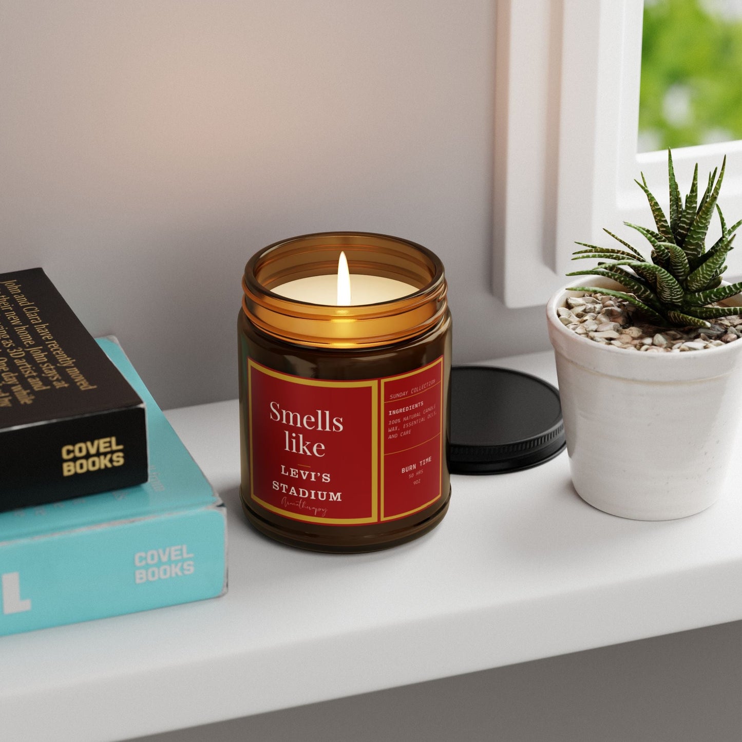 Smells like Levi's Stadium Candle, football fan gift, Soy Candle, Game Day Decor, California Football Candle, Sports gift The flirty crow