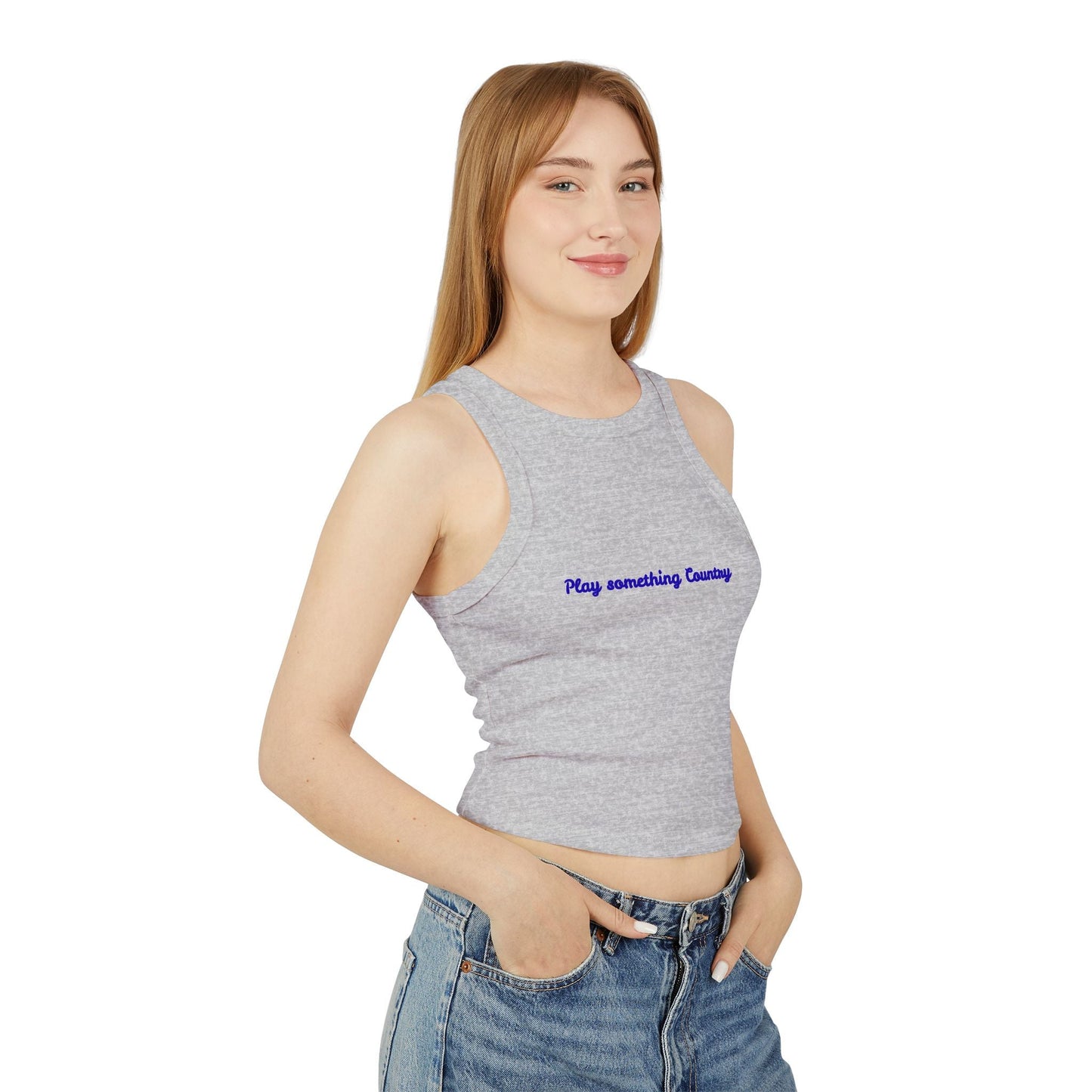 Country Vibes Racerback Tank Top , Play Something Country, Summer Fashion, Festival Wear, Gift for Music Lovers the flirty crow