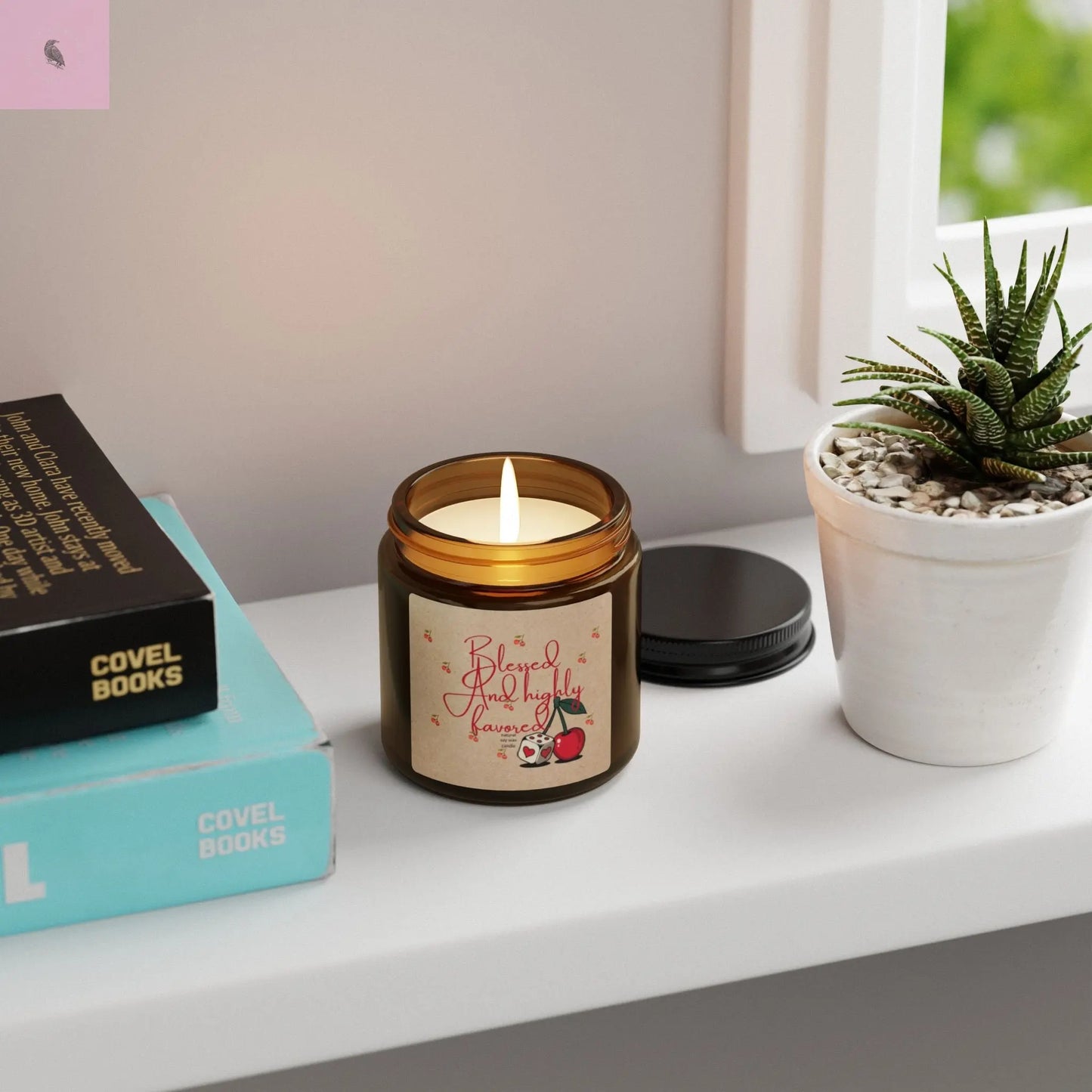 Blessed and Highly Favored Scented Soy Candle - Cozy Home Decor for All Occasions the flirty crow