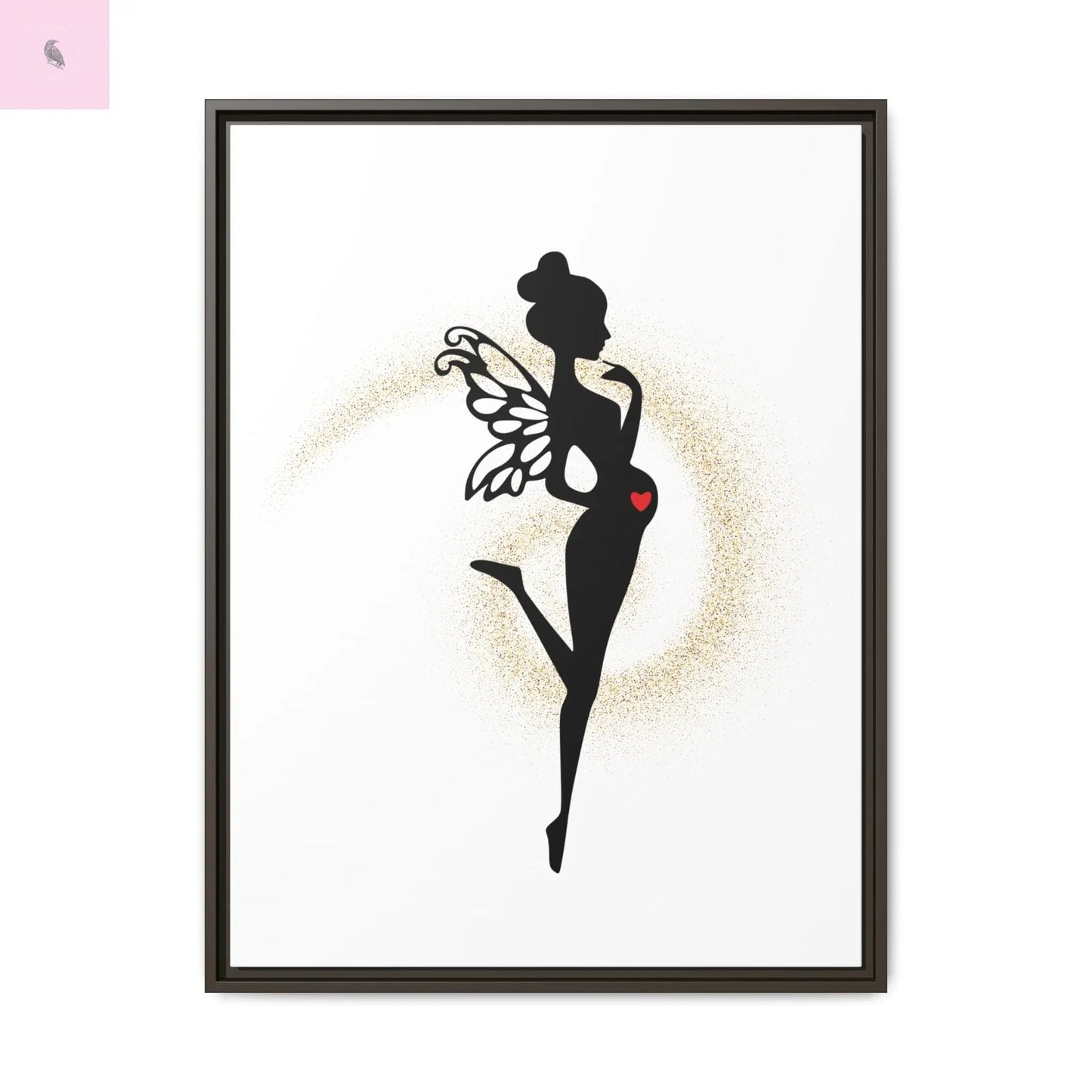 Framed Fairy Art Print - Enchanting Decor for Expecting Mothers, Baby Shower Gift, Elegant Nursery Wall Art, Whimsical Home Accent The flirty crow