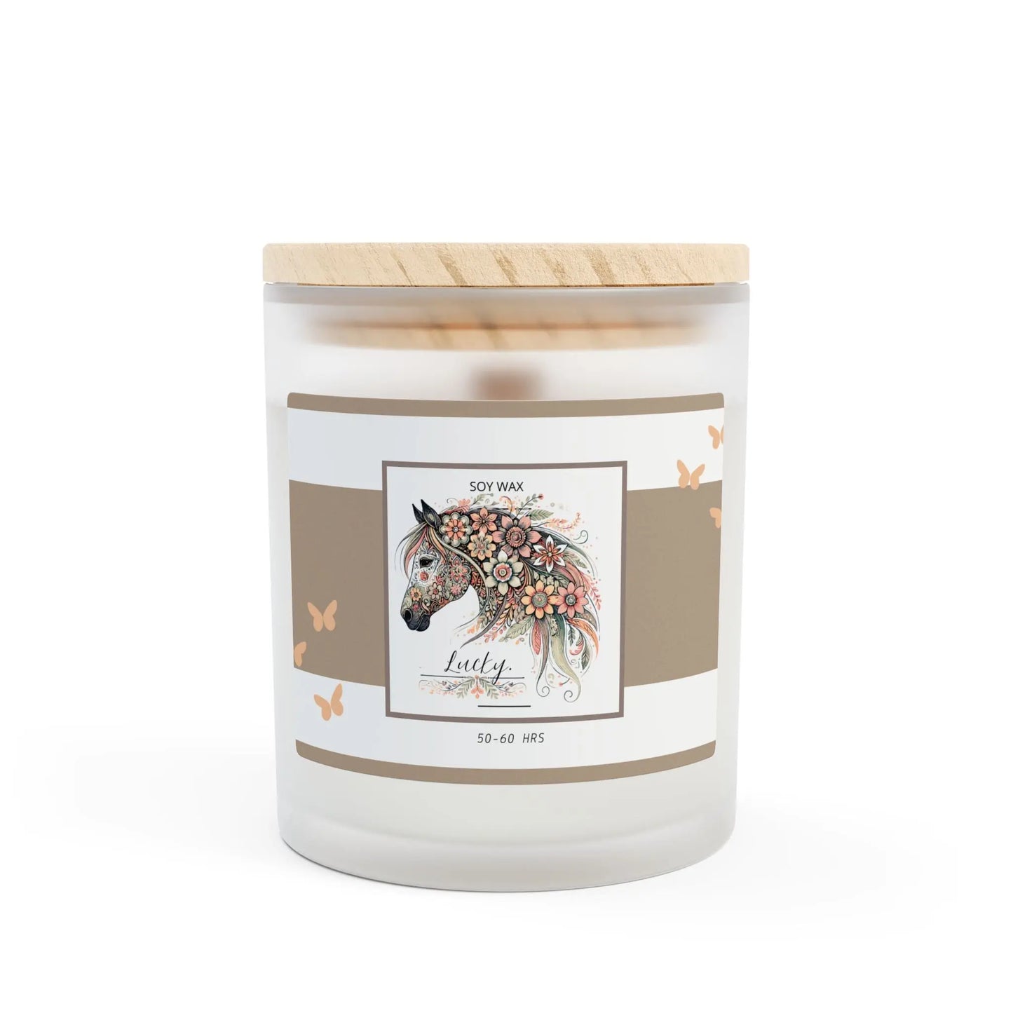 boho horse lovers glass candle the flirty crow